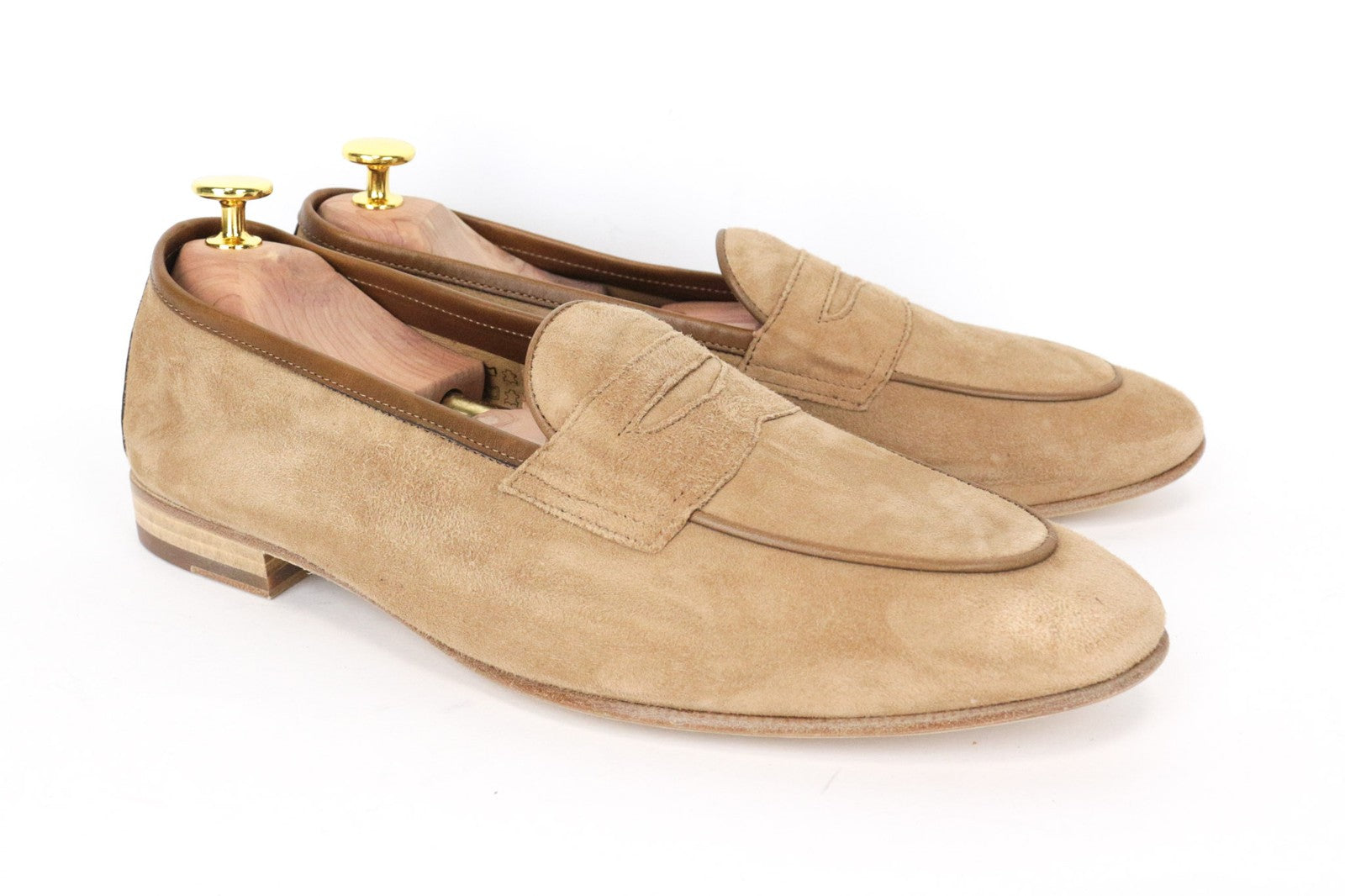 SUITSUPPLY Men's EU43 Brown Suede Slip-On Low Loafers Casual Smart UK9