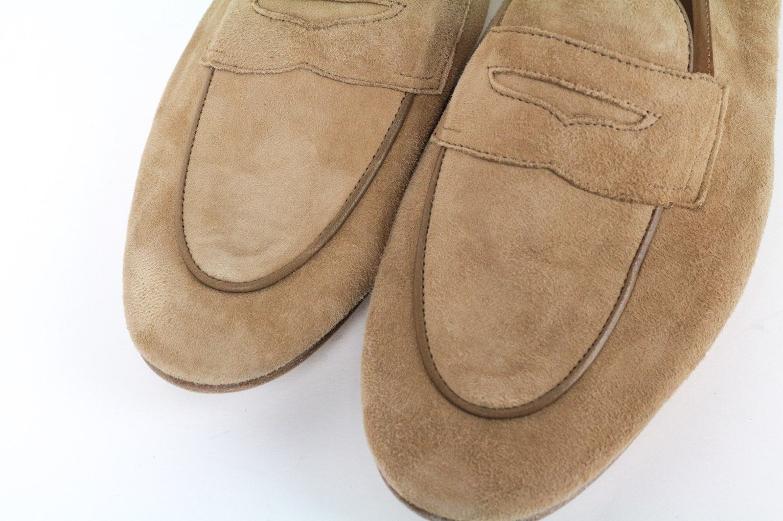 SUITSUPPLY Men's EU43 Brown Suede Slip-On Low Loafers Casual Smart UK9