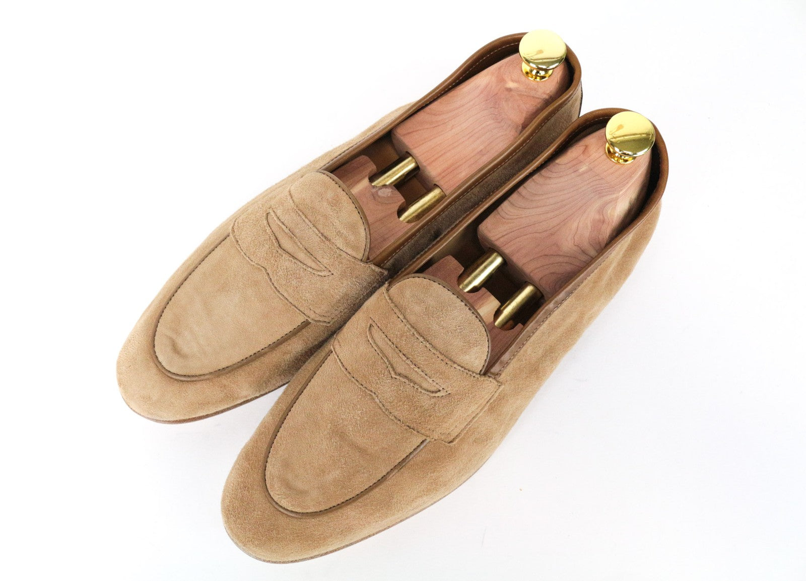 SUITSUPPLY Men's EU43 Brown Suede Slip-On Low Loafers Casual Smart UK9