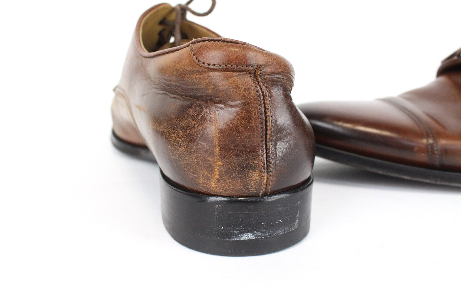 SUITSUPPLY Men's Brown Leather EU43 Lace-Up Low Top Dressy Casual Shoes