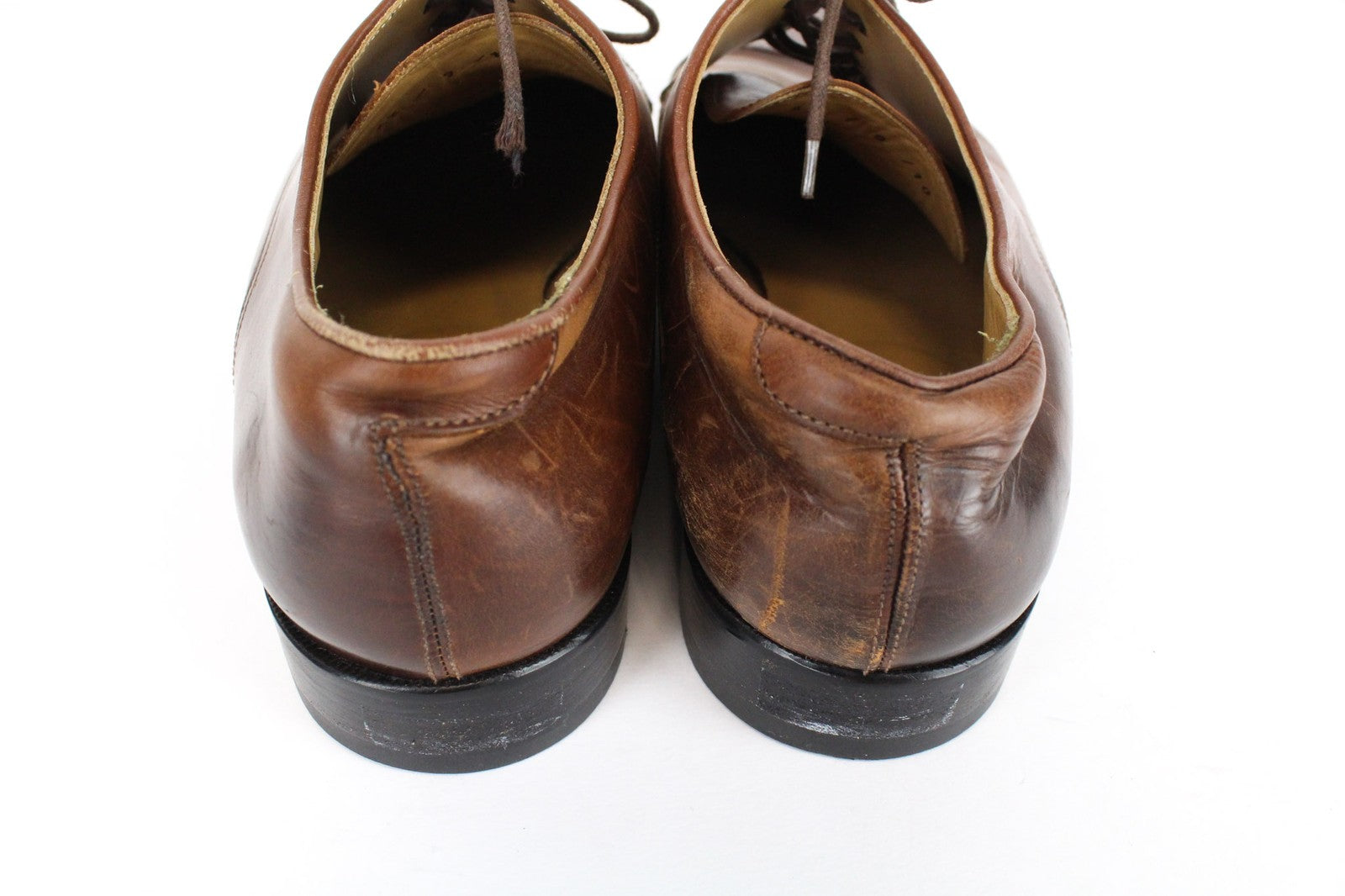 SUITSUPPLY Men's Brown Leather EU43 Lace-Up Low Top Dressy Casual Shoes