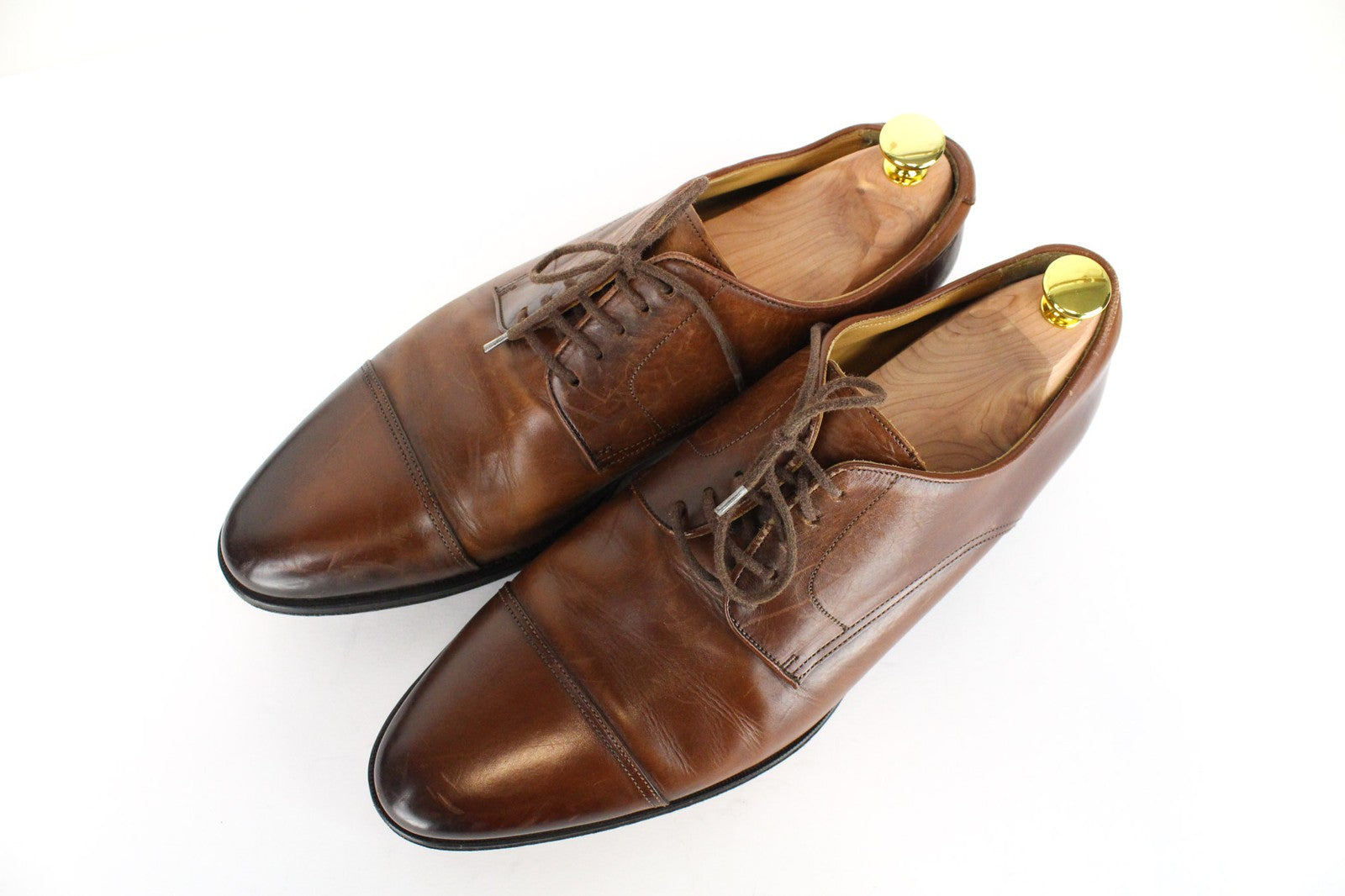 SUITSUPPLY Men's Brown Leather EU43 Lace-Up Low Top Dressy Casual Shoes