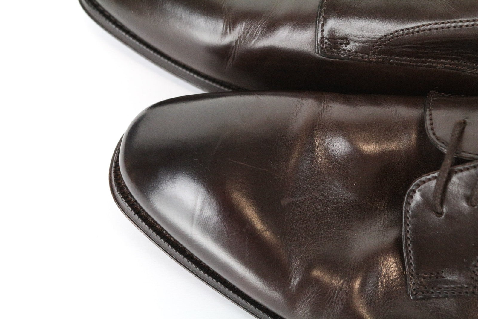 SUITSUPPLY Men's Brown Leather EU42 Lace-Up Low Dress Casual Formal Shoes