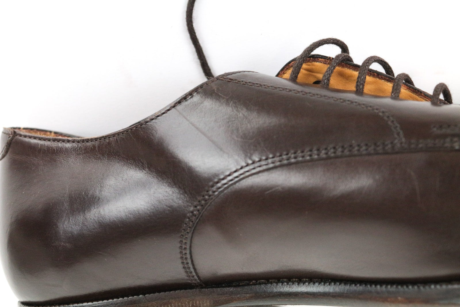 SUITSUPPLY Men's Brown Leather EU42 Lace-Up Low Dress Casual Formal Shoes