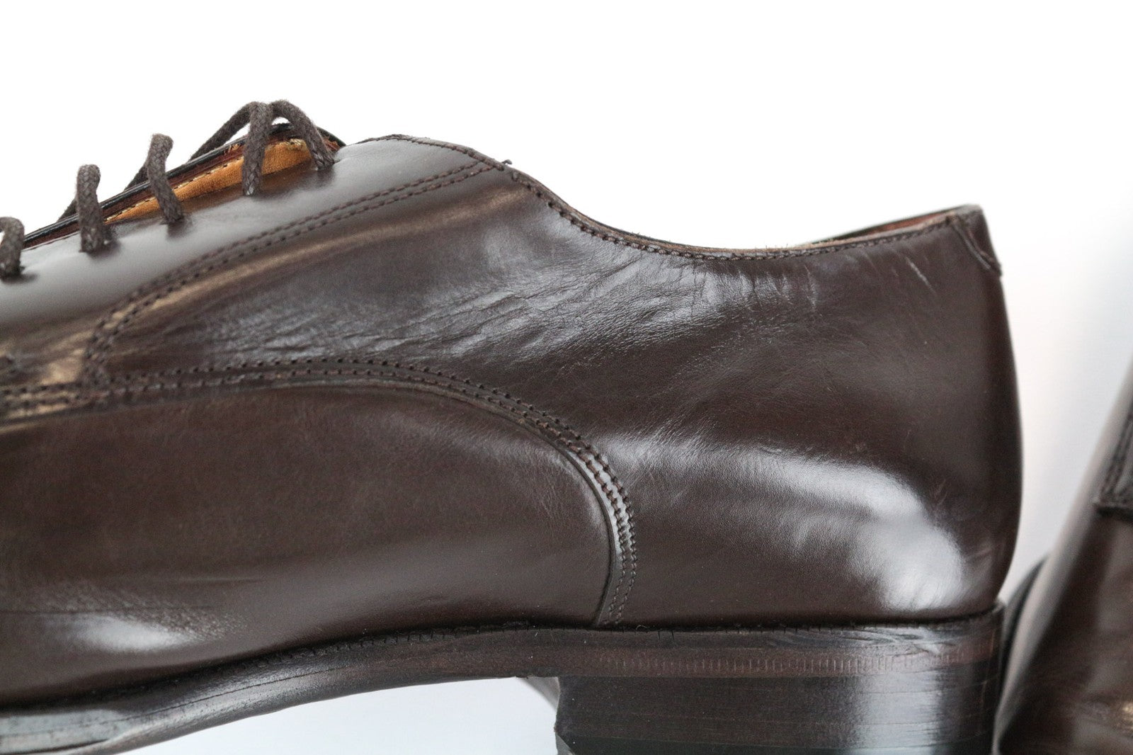 SUITSUPPLY Men's Brown Leather EU42 Lace-Up Low Dress Casual Formal Shoes