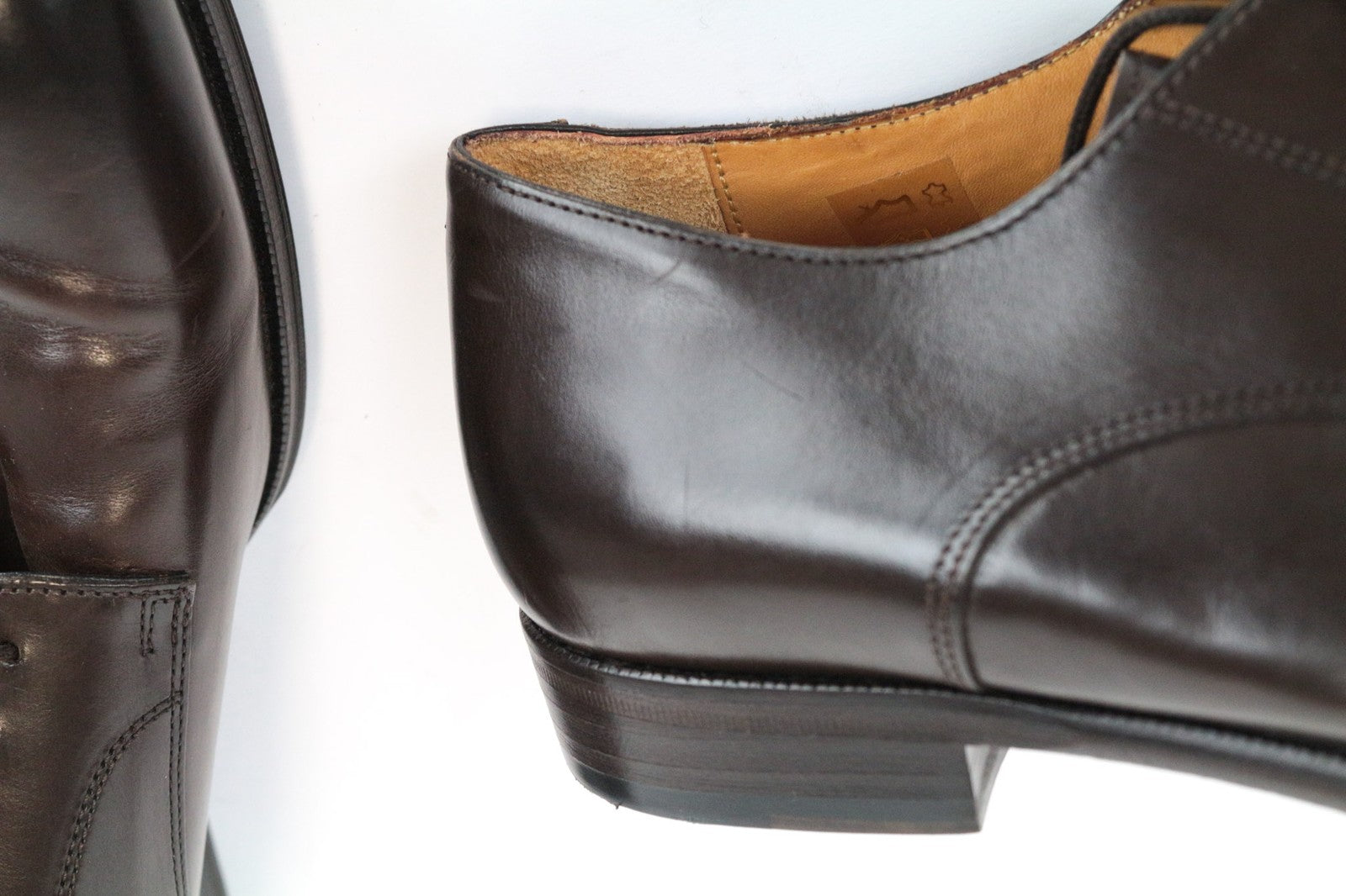 SUITSUPPLY Men's Brown Leather EU42 Lace-Up Low Dress Casual Formal Shoes