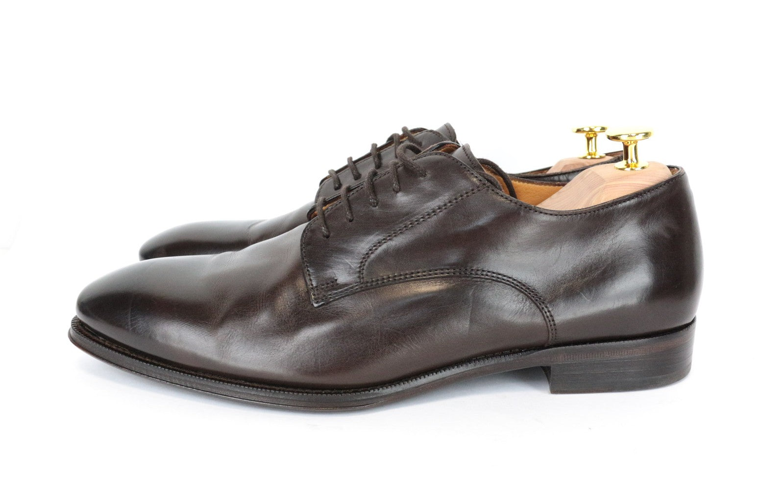 SUITSUPPLY Men's Brown Leather EU42 Lace-Up Low Dress Casual Formal Shoes