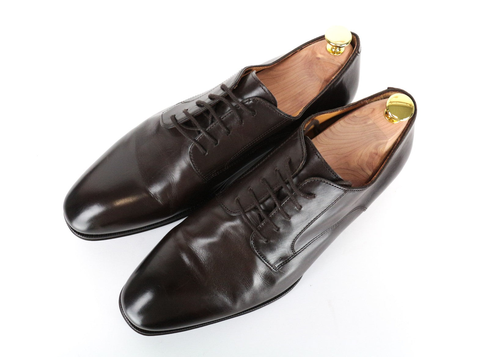 SUITSUPPLY Men's Brown Leather EU42 Lace-Up Low Dress Casual Formal Shoes