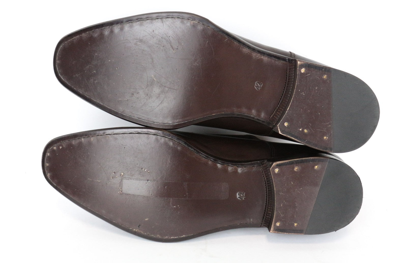 SUITSUPPLY Men's Brown Leather EU42 Lace-Up Low Dress Casual Formal Shoes