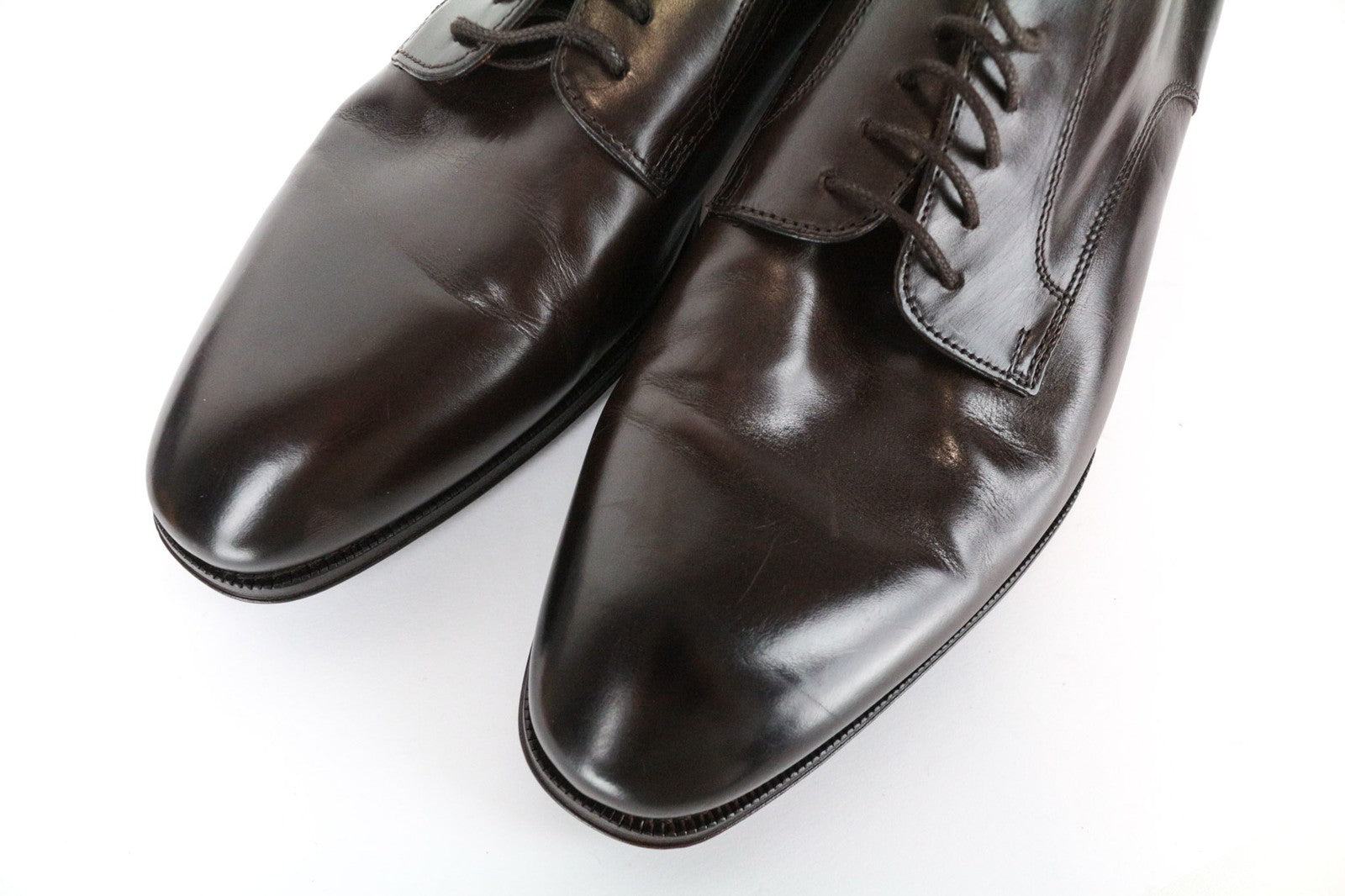 SUITSUPPLY Men's Brown Leather EU42 Lace-Up Low Dress Casual Formal Shoes