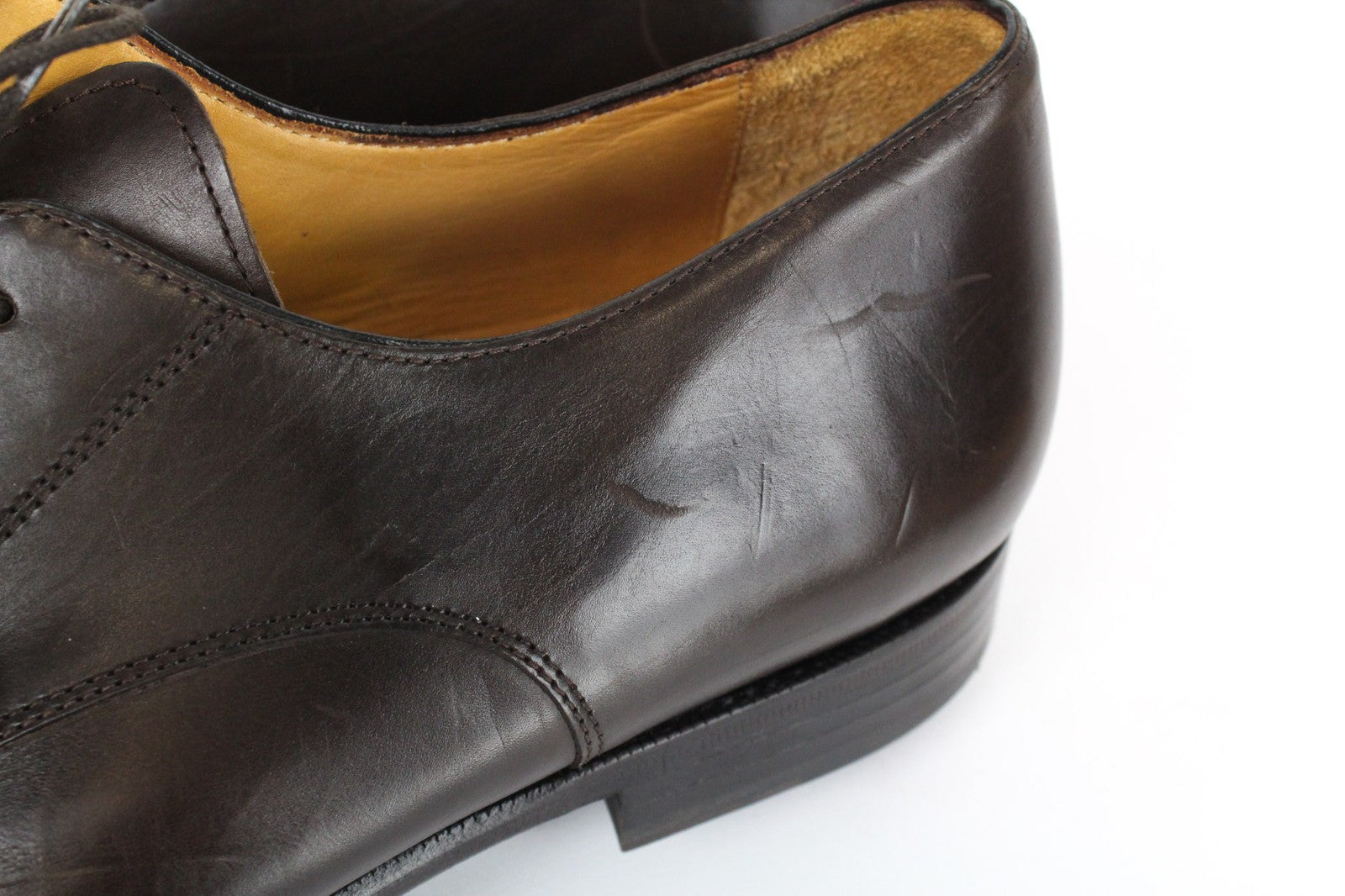 SUITSUPPLY EU45 Brown Leather Shoes Men's Lace-Up Classic Smart Footwear