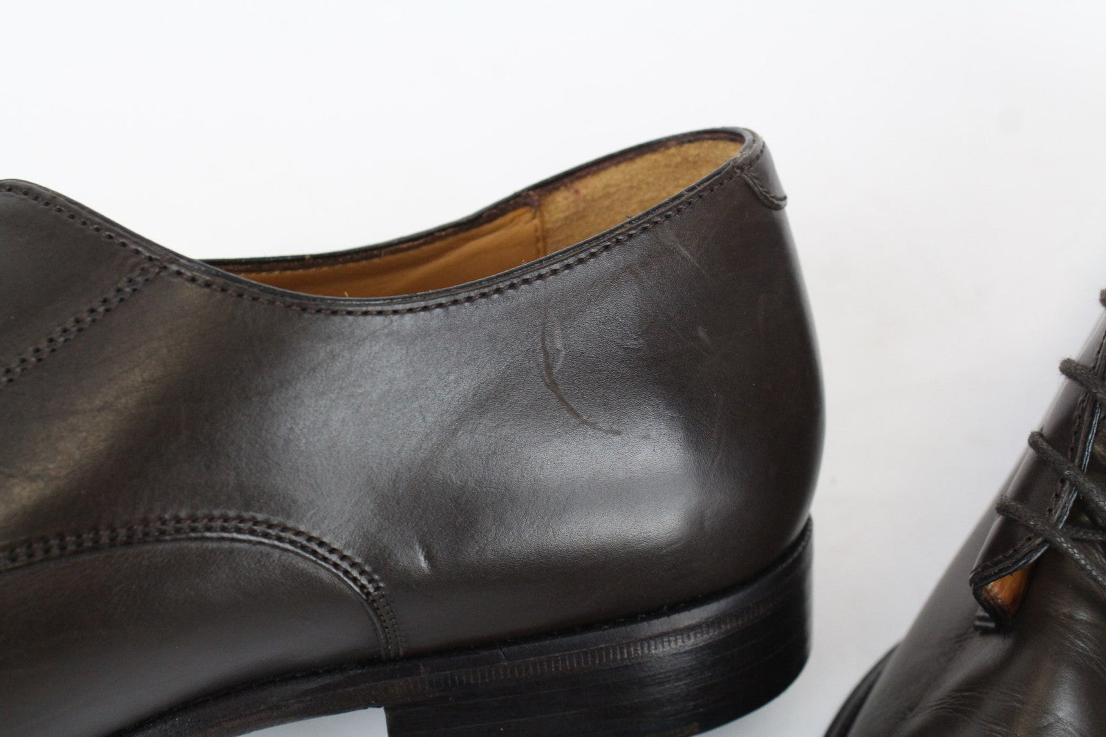 SUITSUPPLY EU45 Brown Leather Shoes Men's Lace-Up Classic Smart Footwear