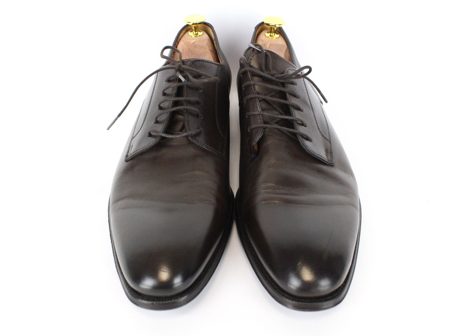 SUITSUPPLY EU45 Brown Leather Shoes Men's Lace-Up Classic Smart Footwear