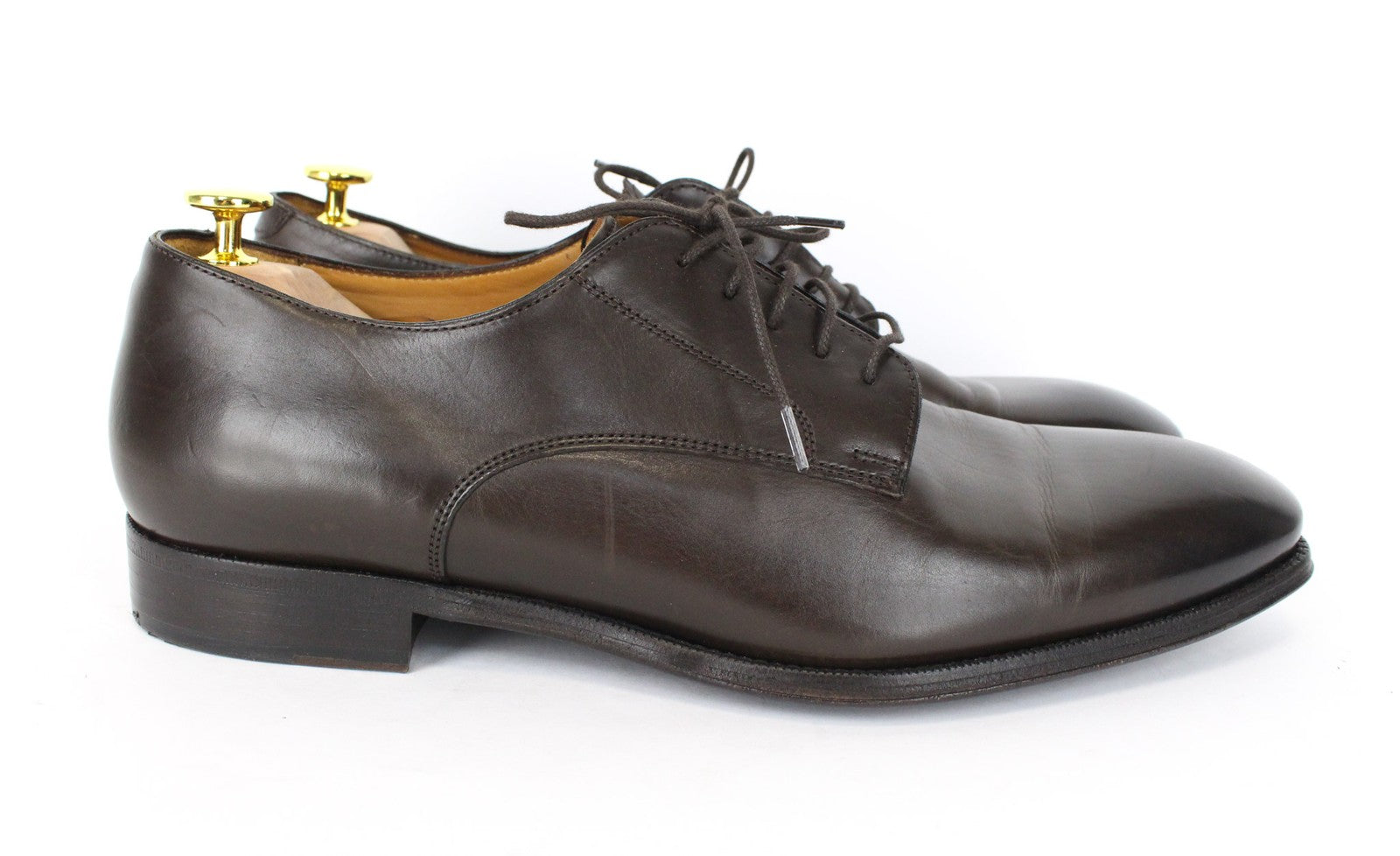 SUITSUPPLY EU45 Brown Leather Shoes Men's Lace-Up Classic Smart Footwear