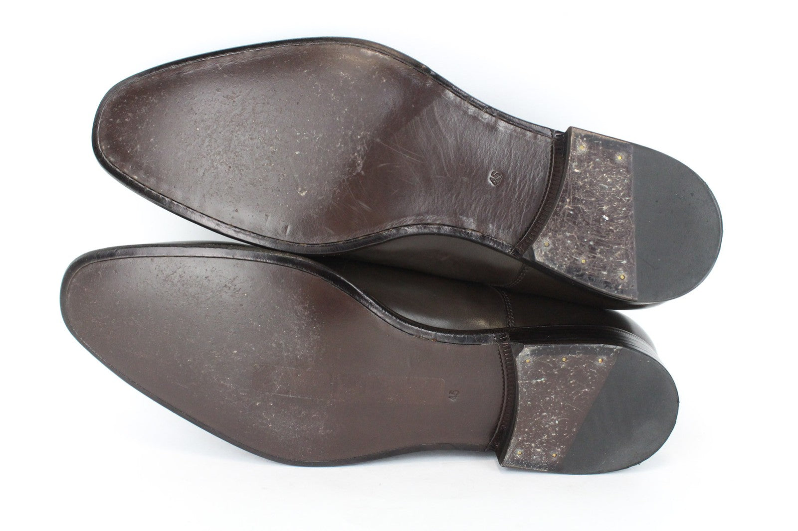 SUITSUPPLY EU45 Brown Leather Shoes Men's Lace-Up Classic Smart Footwear