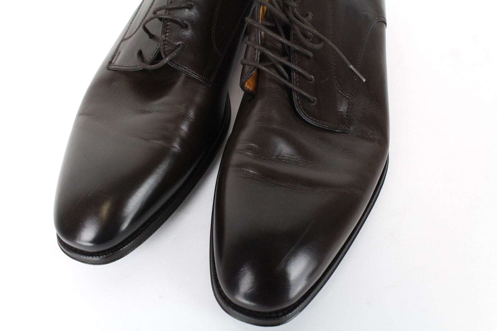 SUITSUPPLY EU45 Brown Leather Shoes Men's Lace-Up Classic Smart Footwear