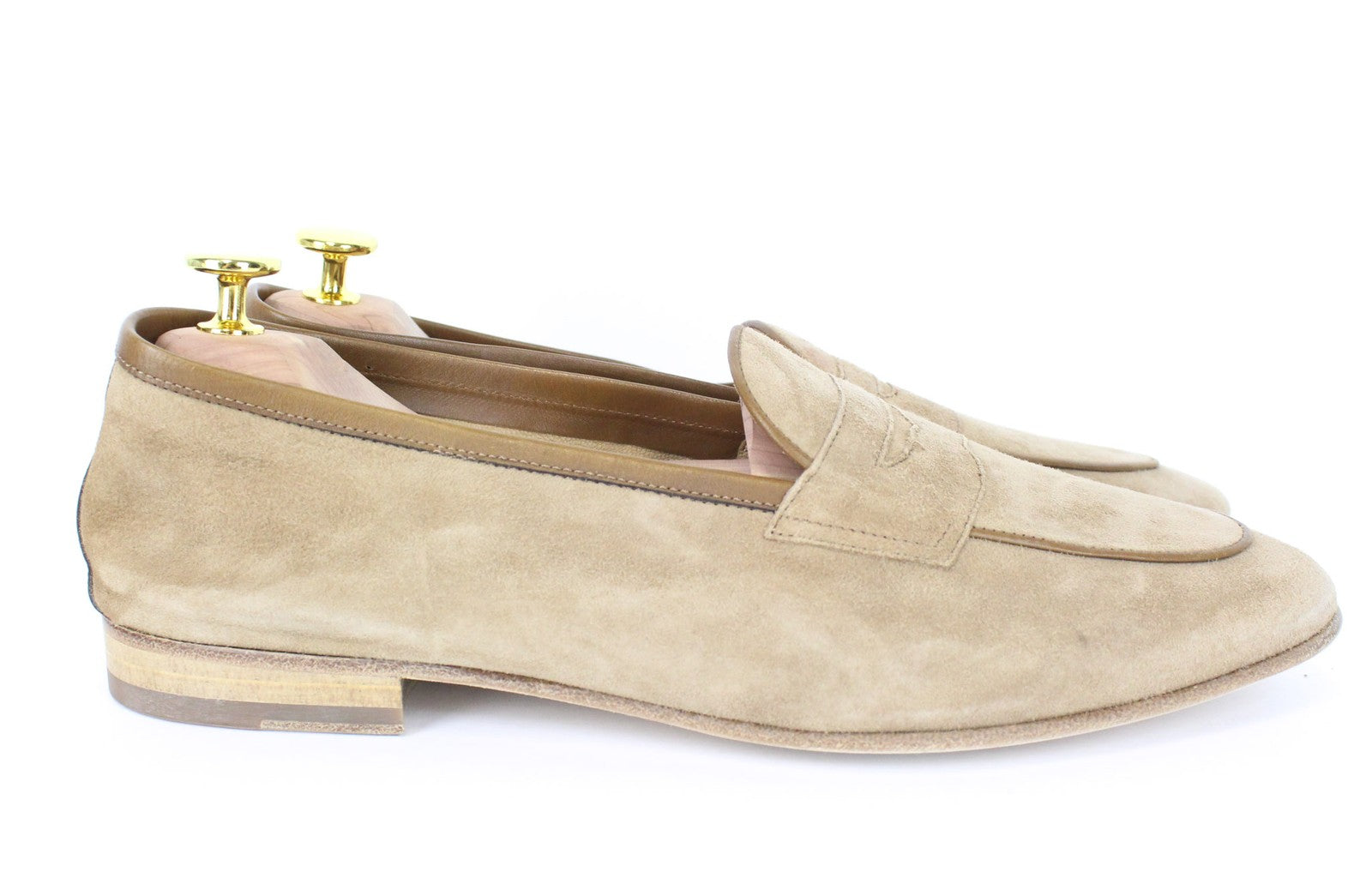 SUITSUPPLY Men's Loafers EU44 Light Brown Suede Slip-On Smart Classic Shoes