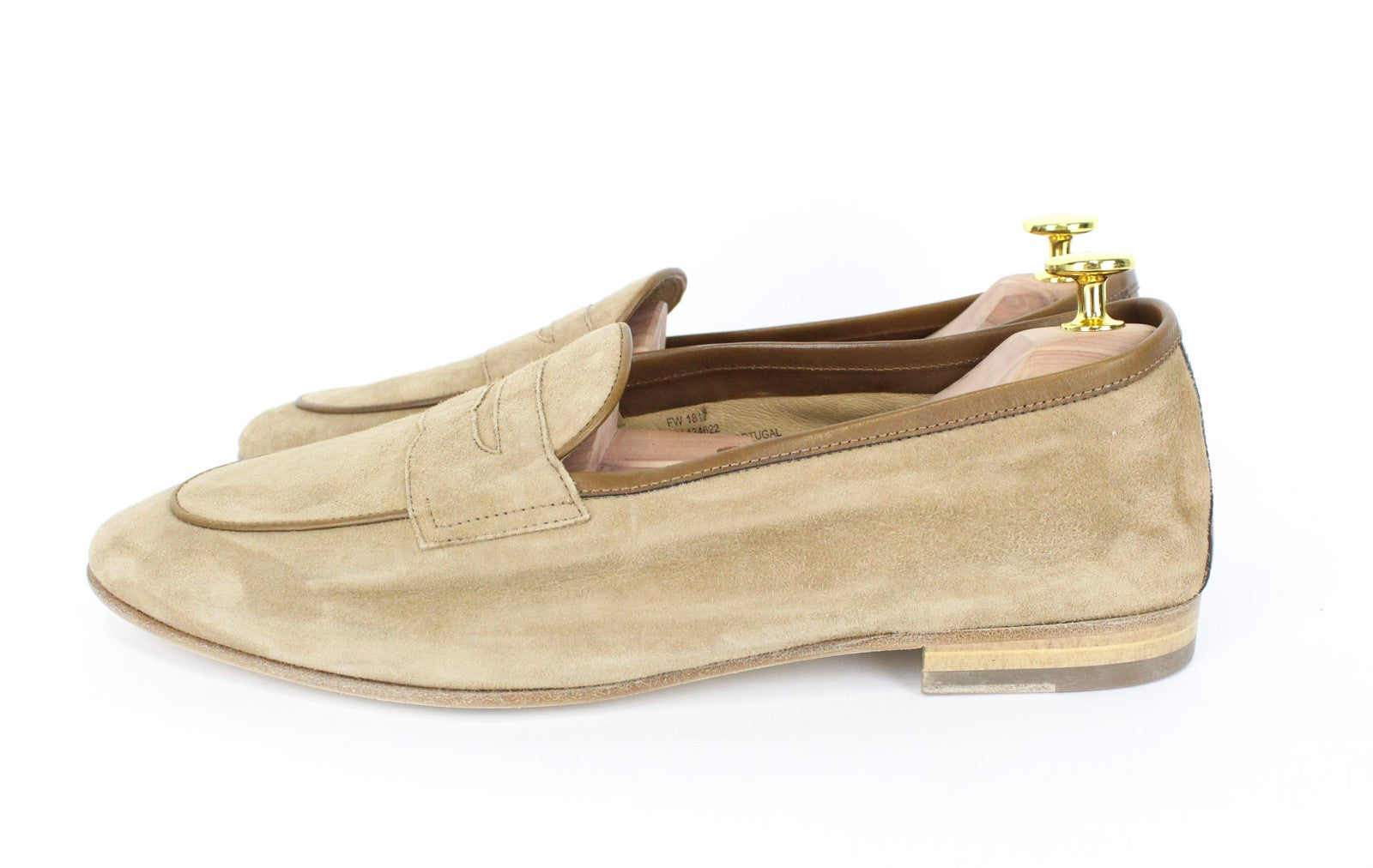 SUITSUPPLY Men's Loafers EU44 Light Brown Suede Slip-On Smart Classic Shoes