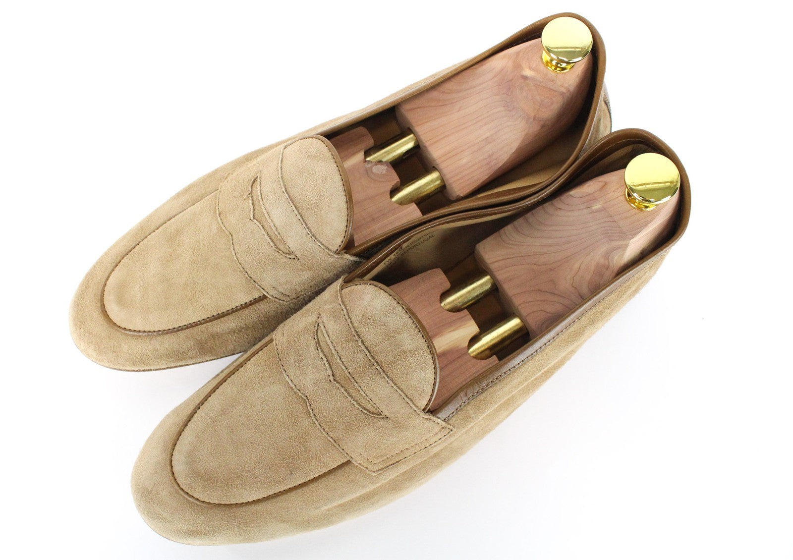 SUITSUPPLY Men's Loafers EU44 Light Brown Suede Slip-On Smart Classic Shoes