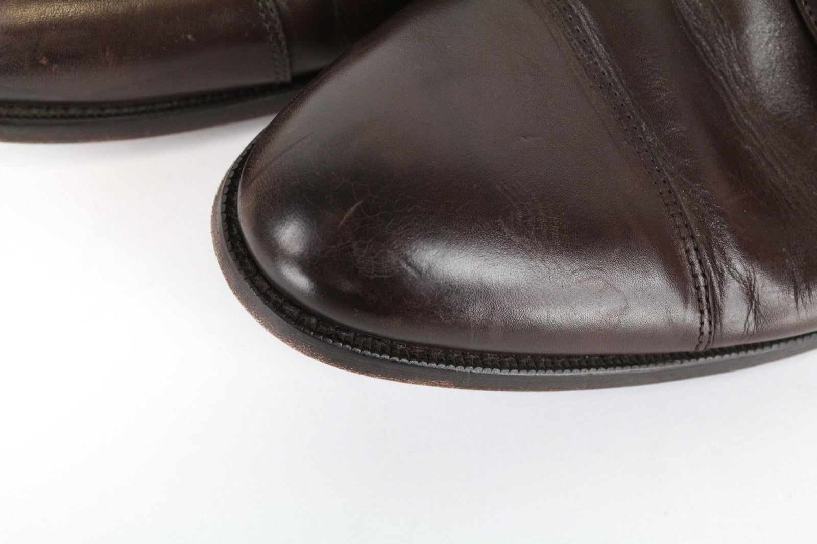 SUITSUPPLY Men's Shoes EU44 Brown Leather UK10 Formal Double Buckle Loafers