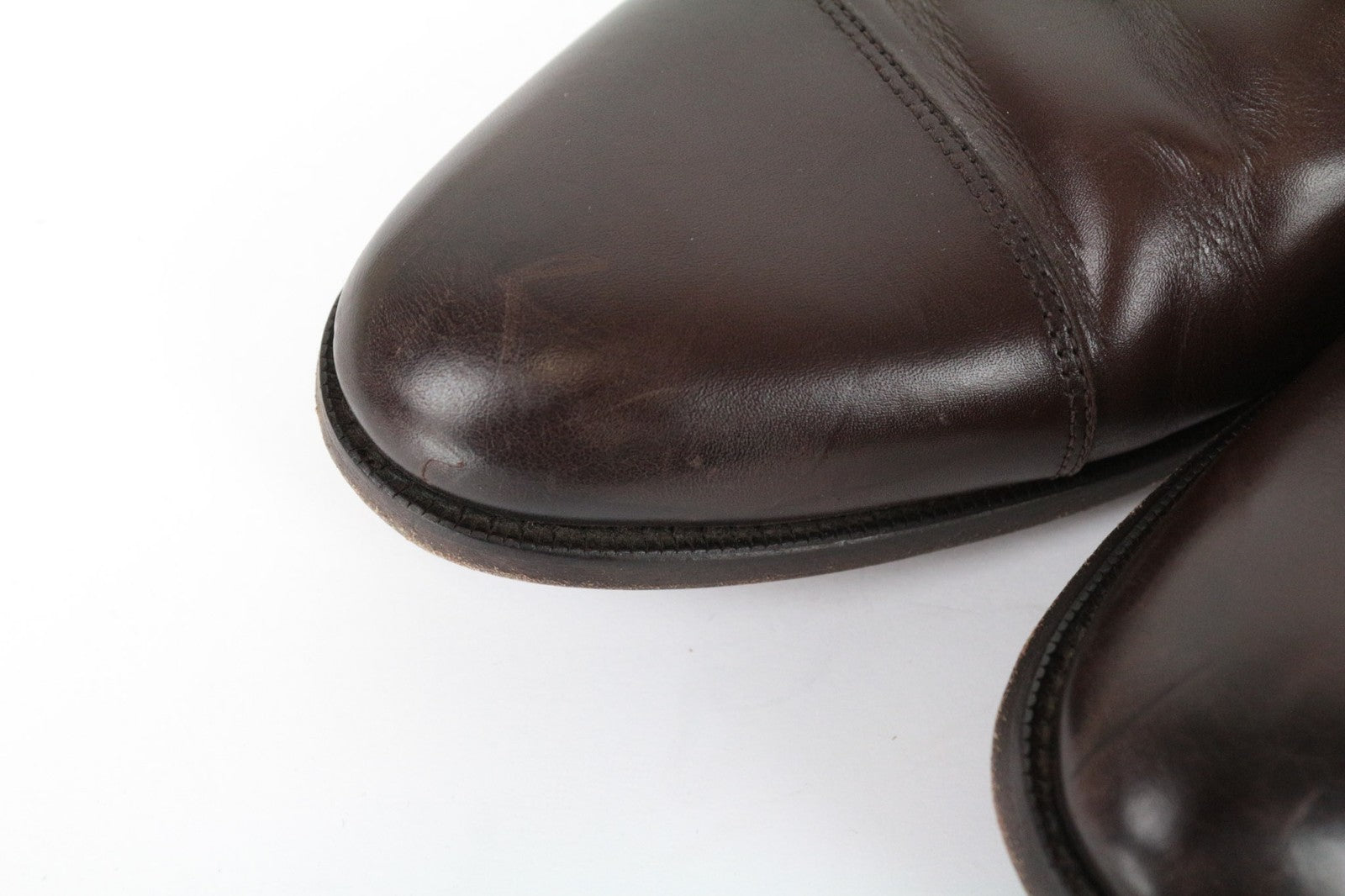 SUITSUPPLY Men's Shoes EU44 Brown Leather UK10 Formal Double Buckle Loafers