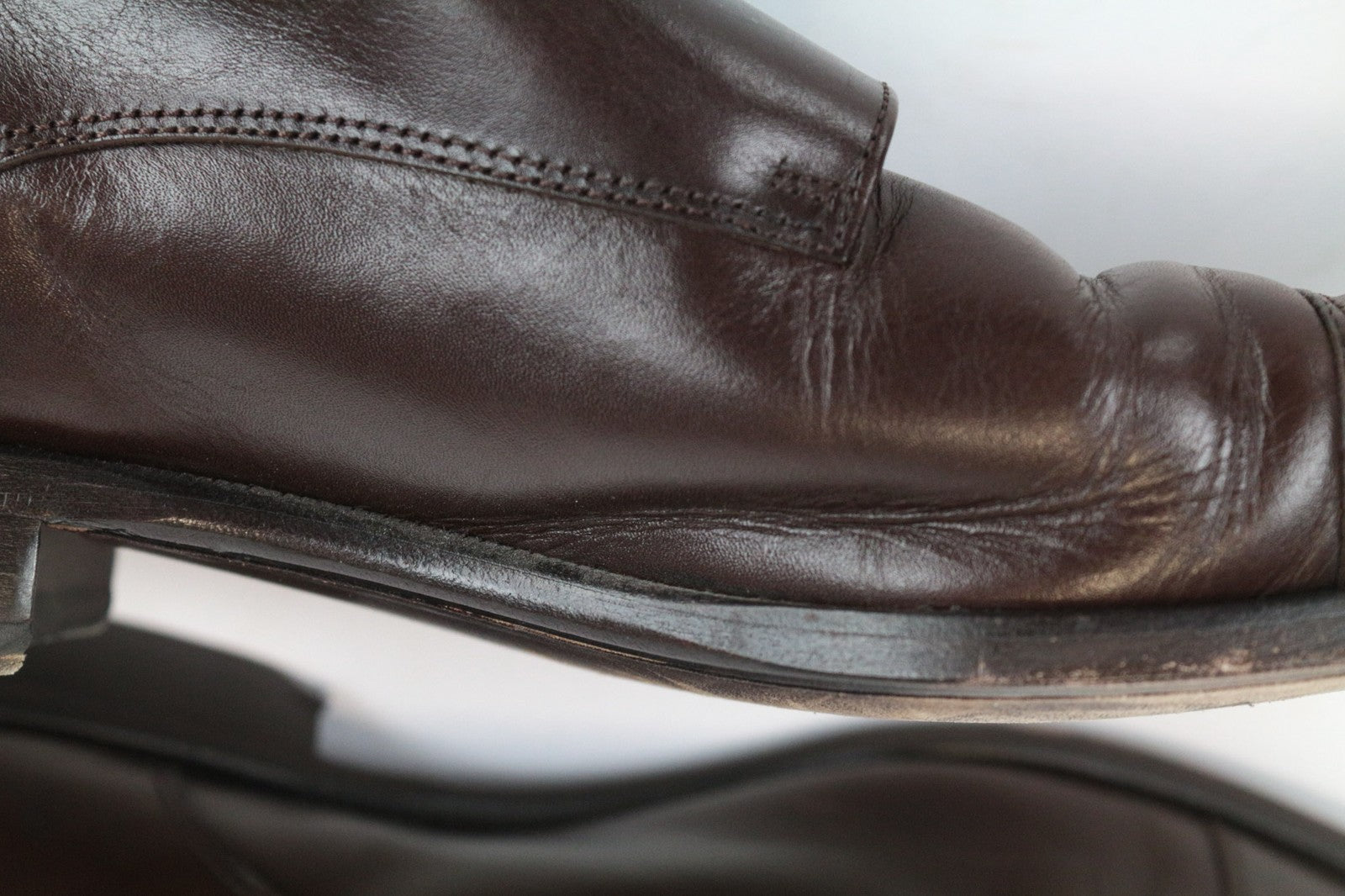 SUITSUPPLY Men's Shoes EU44 Brown Leather UK10 Formal Double Buckle Loafers