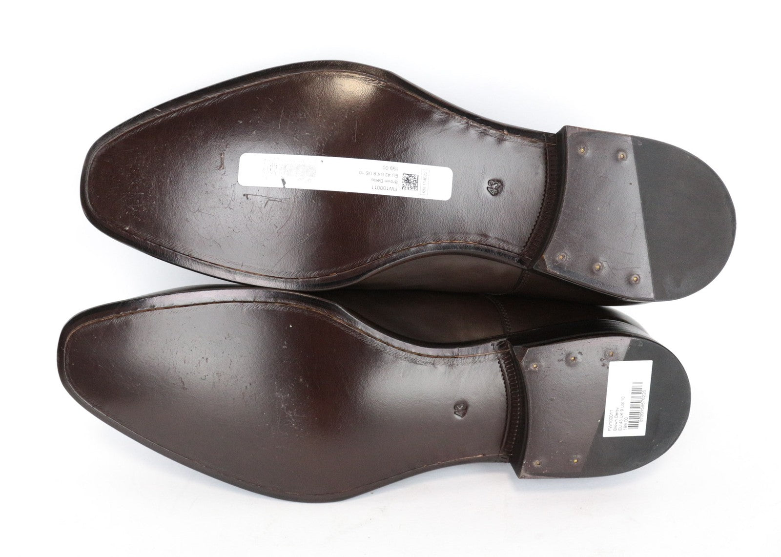 SUITSUPPLY Men's Casual Shoes EU43 Brown Leather UK9 Low-Top Formal Style