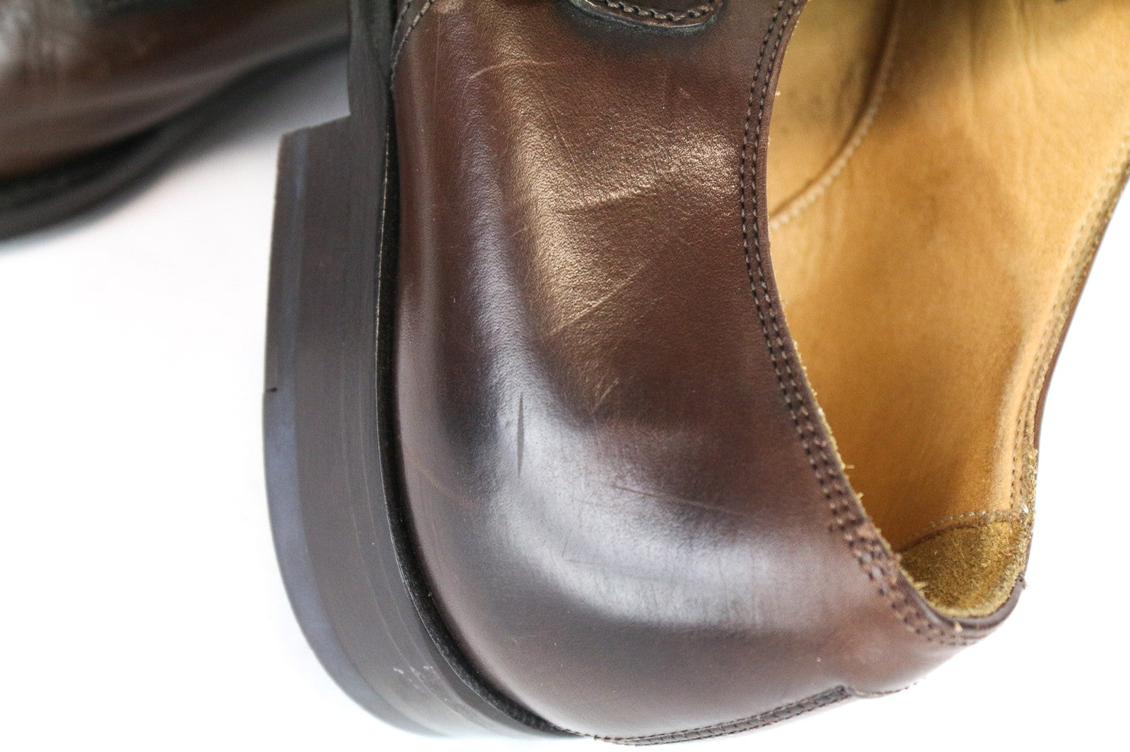 SUITSUPPLY Men's Shoes EU40.5 Brown Leather Double-Buckle Formal Classic