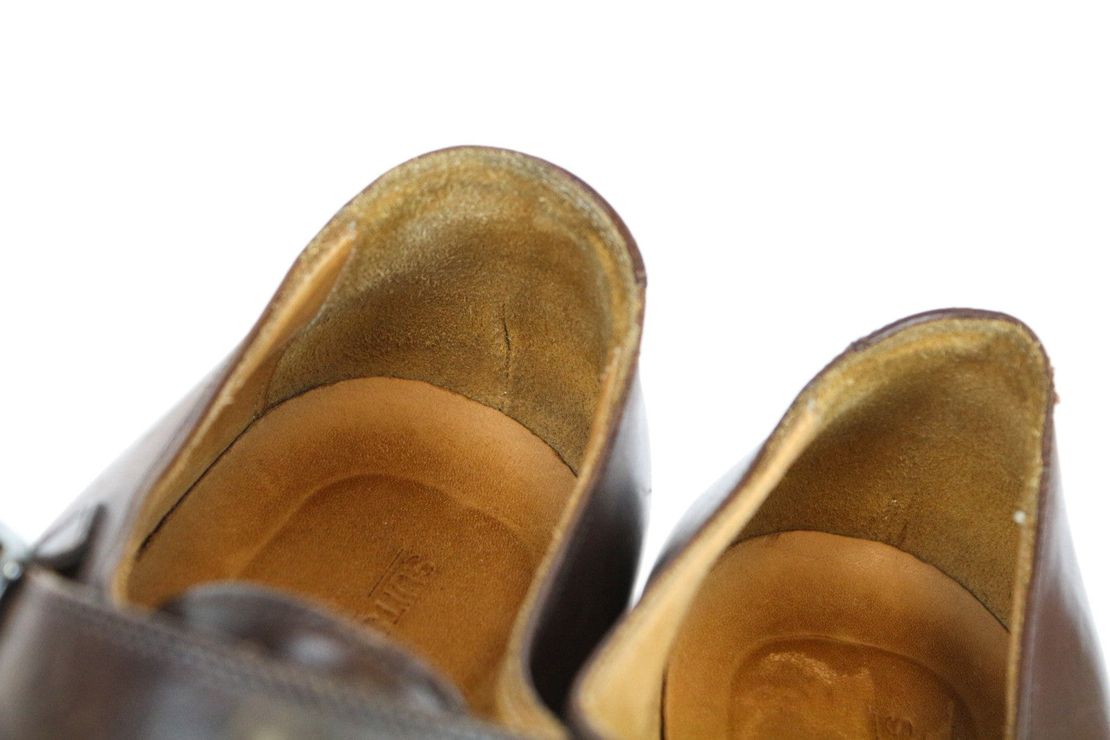 SUITSUPPLY Men's Shoes EU40.5 Brown Leather Double-Buckle Formal Classic