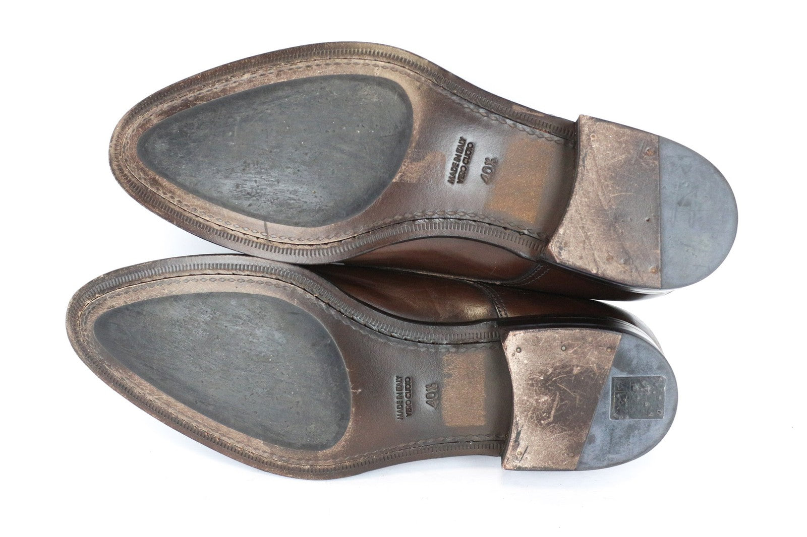 SUITSUPPLY Men's Shoes EU40.5 Brown Leather Double-Buckle Formal Classic