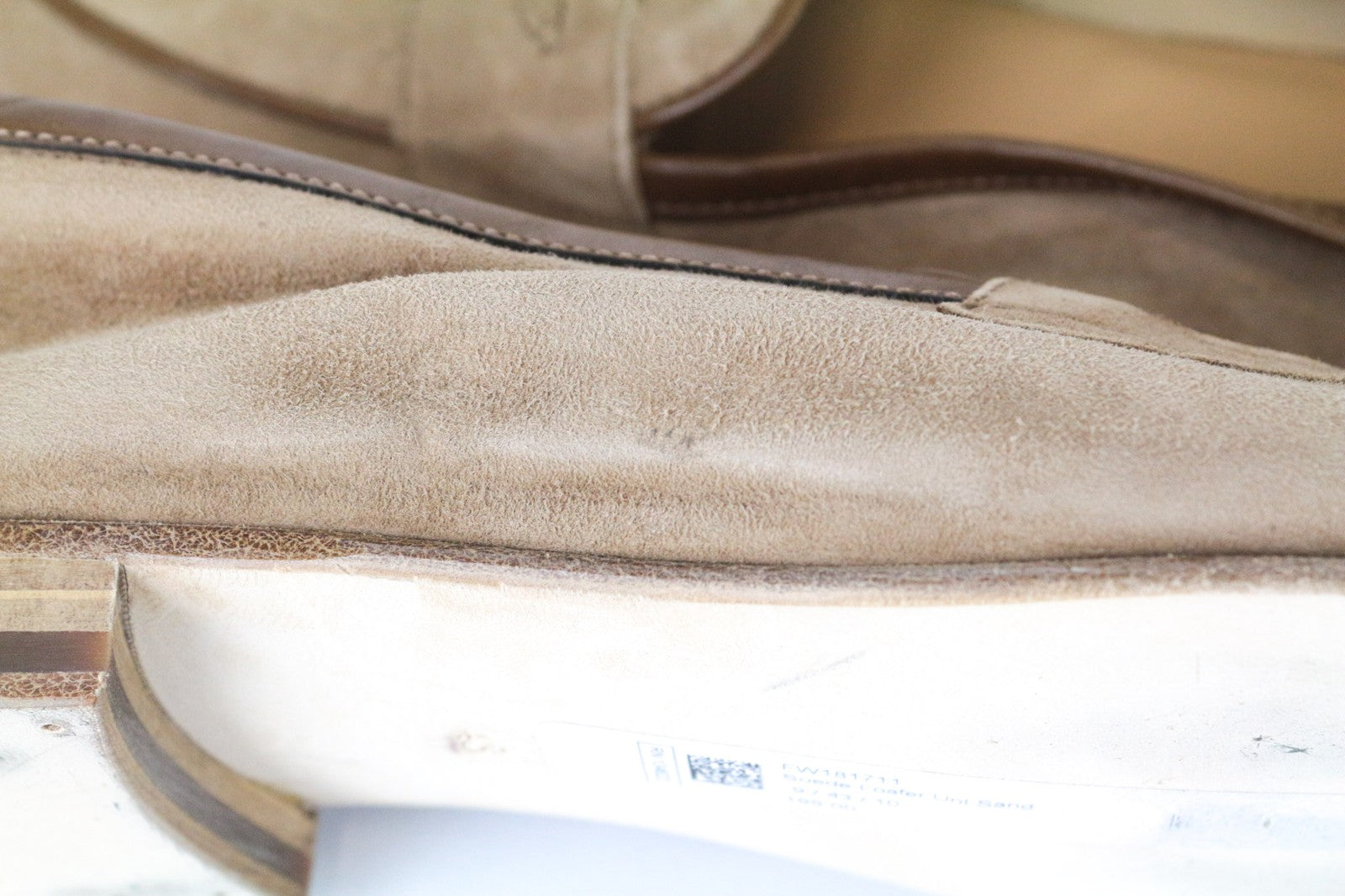 SUITSUPPLY Men's Shoes EU43 Brown Slip-On Suede Low Top Classic Dress Style