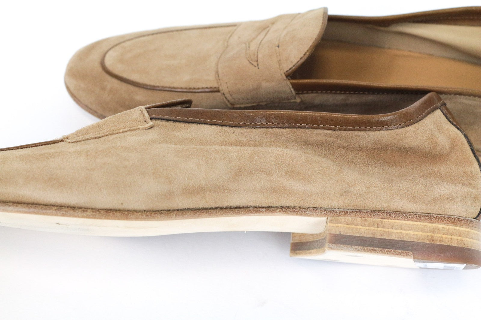 SUITSUPPLY Men's Shoes EU43 Brown Slip-On Suede Low Top Classic Dress Style