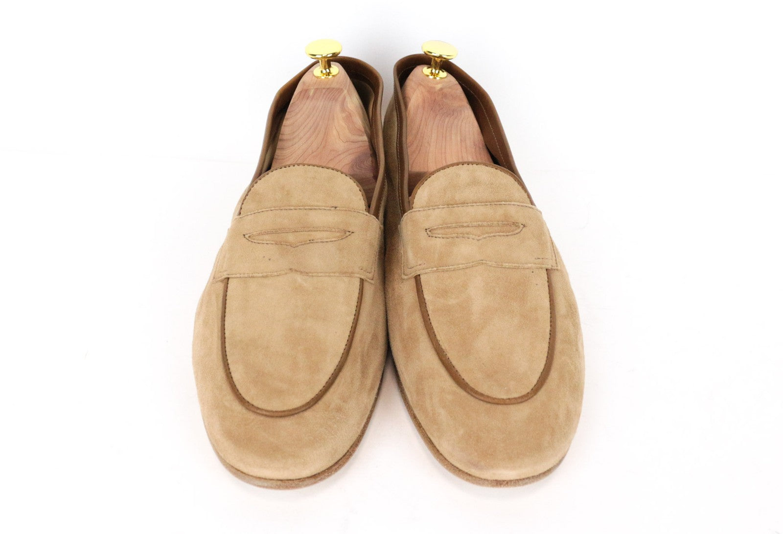 SUITSUPPLY Men's Shoes EU43 Brown Slip-On Suede Low Top Classic Dress Style