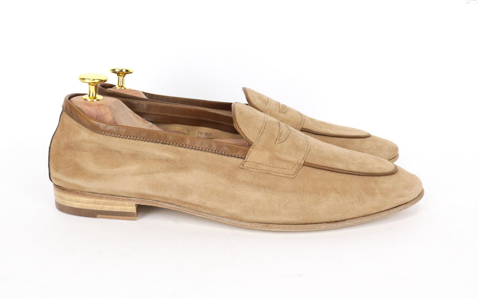 SUITSUPPLY Men's Shoes EU43 Brown Slip-On Suede Low Top Classic Dress Style