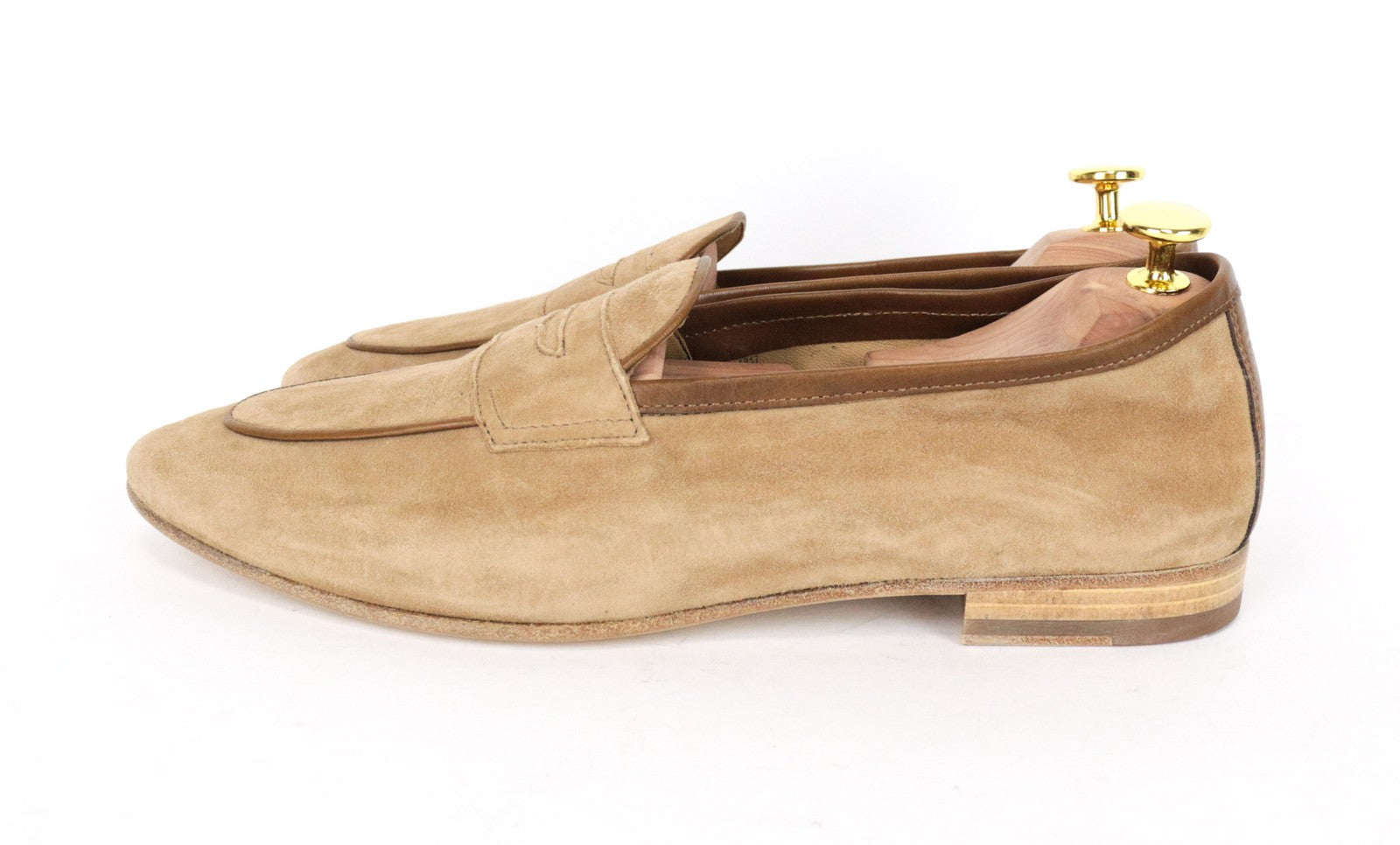 SUITSUPPLY Men's Shoes EU43 Brown Slip-On Suede Low Top Classic Dress Style