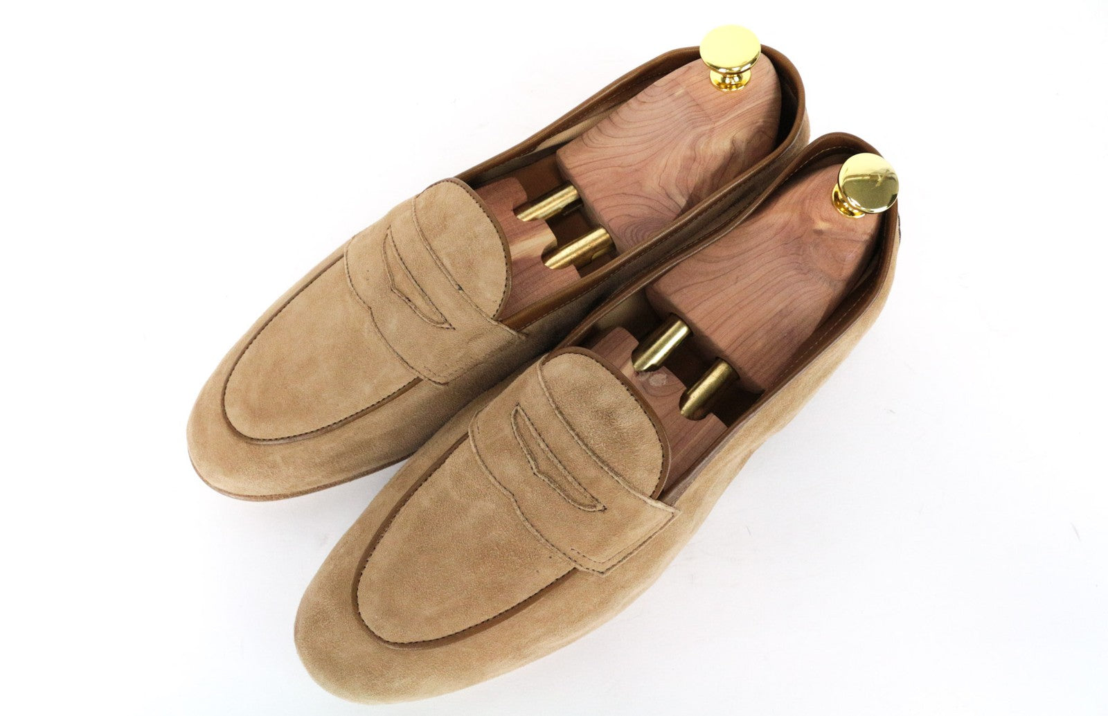 SUITSUPPLY Men's Shoes EU43 Brown Slip-On Suede Low Top Classic Dress Style