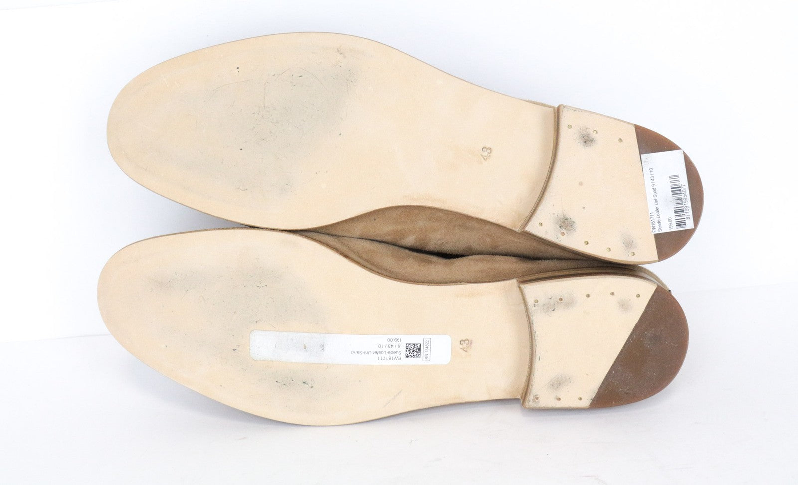 SUITSUPPLY Men's Shoes EU43 Brown Slip-On Suede Low Top Classic Dress Style