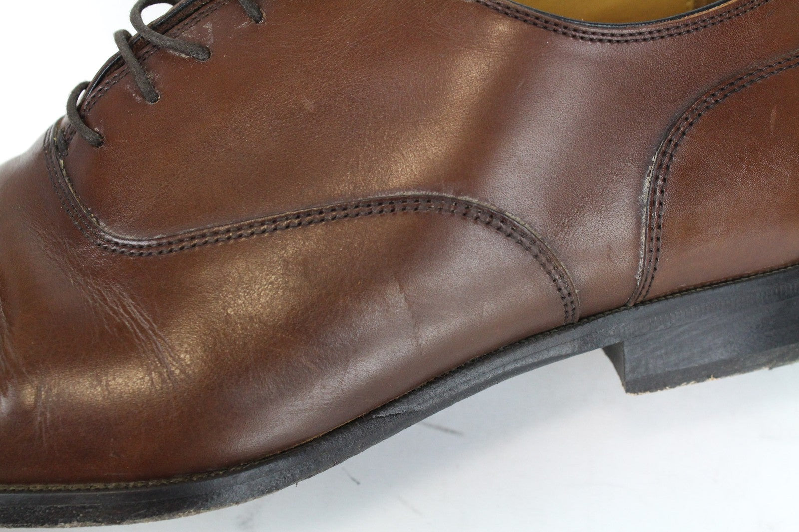 SUITSUPPLY Men's Formal Shoes EU46 Brown Leather Low-Top Classic Laced