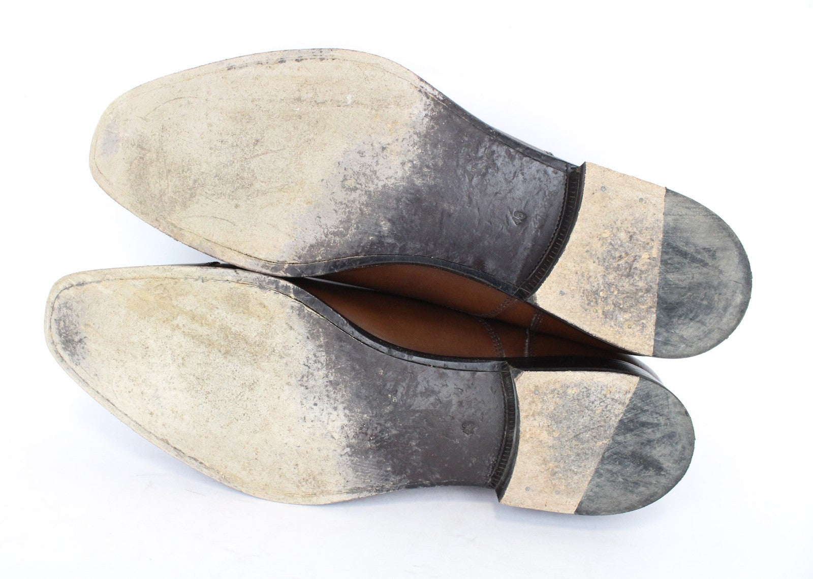 SUITSUPPLY Men's Formal Shoes EU46 Brown Leather Low-Top Classic Laced