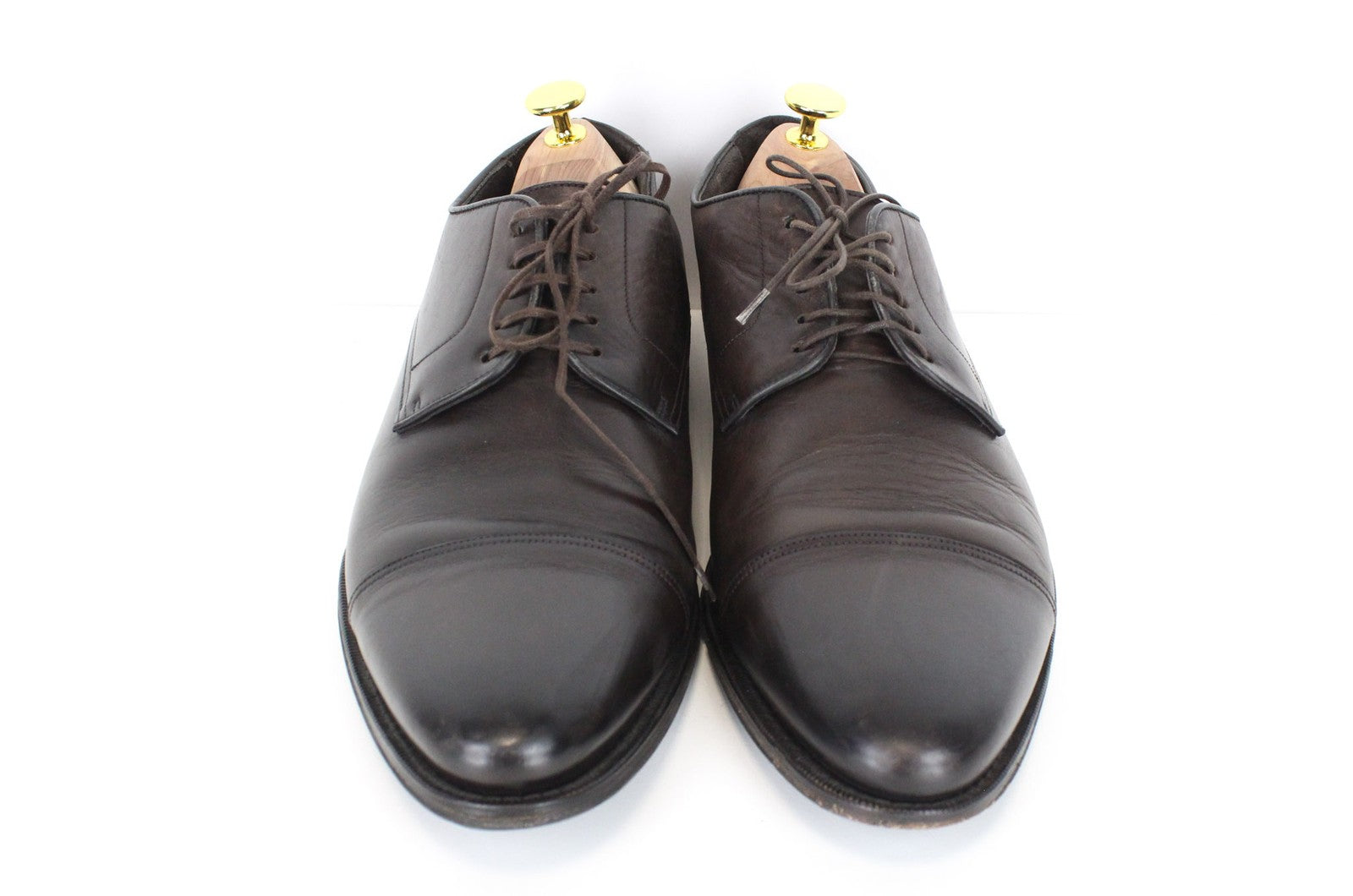 SUITSUPPLY Men's EU43 Shoes Brown Leather Lace-Up Classic Smart Style