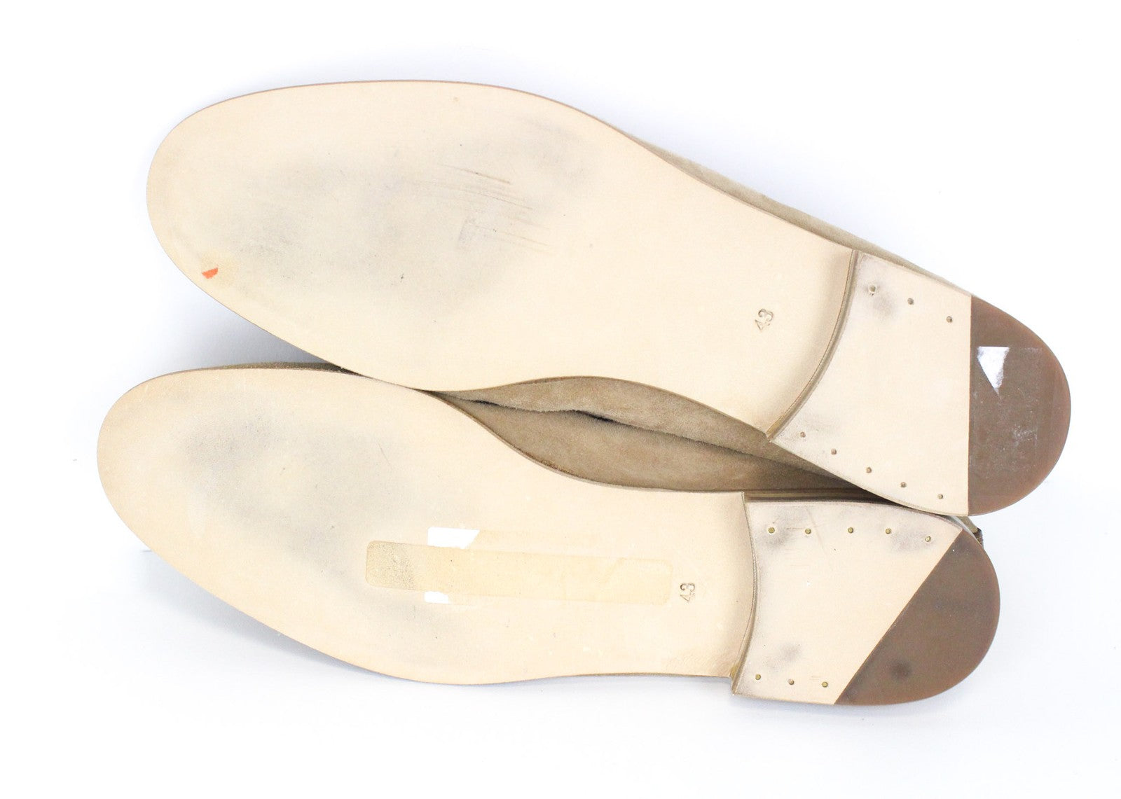 SUITSUPPLY Men's Shoes EU43 Camel Brown Suede Slip-On Classic Loafers