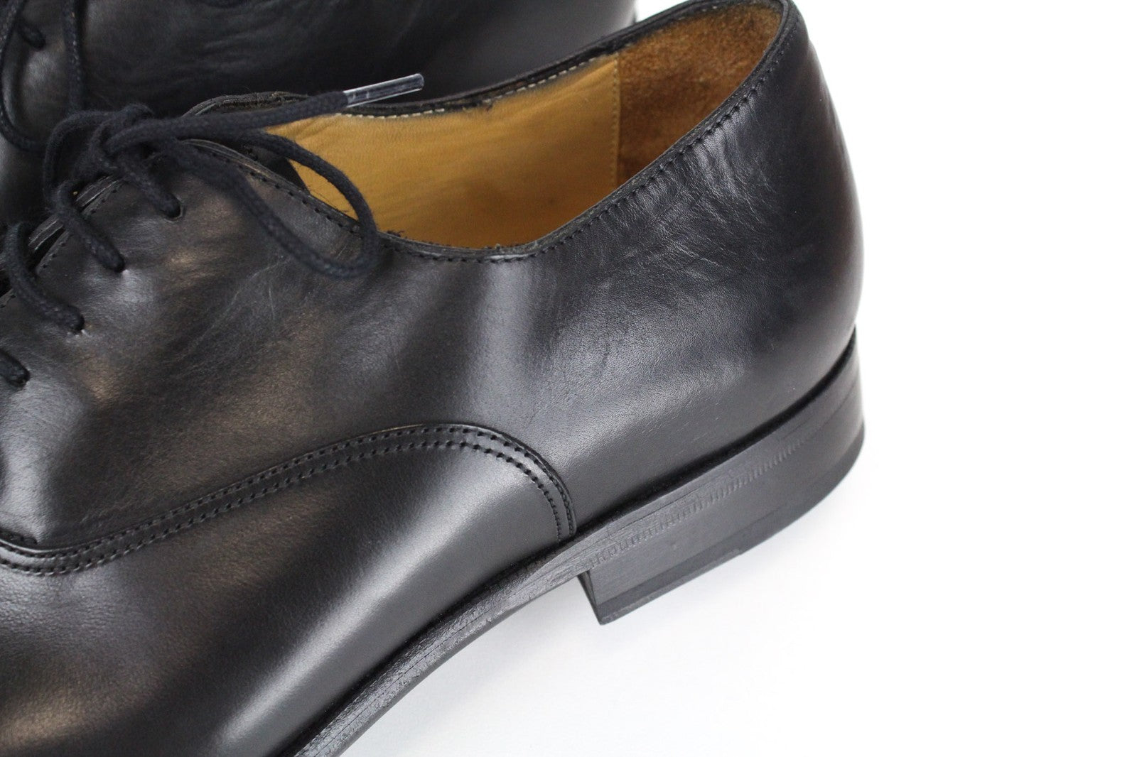 SUITSUPPLY Men's Formal Shoes EU40 Black Leather Lace-Up Classic Pair