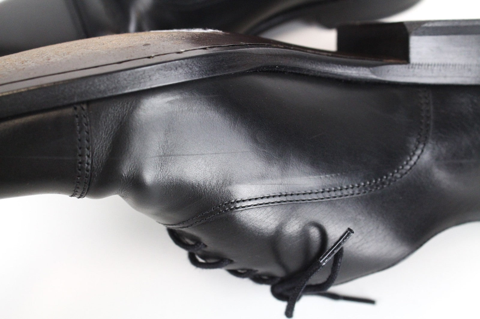 SUITSUPPLY Men's Formal Shoes EU40 Black Leather Lace-Up Classic Pair