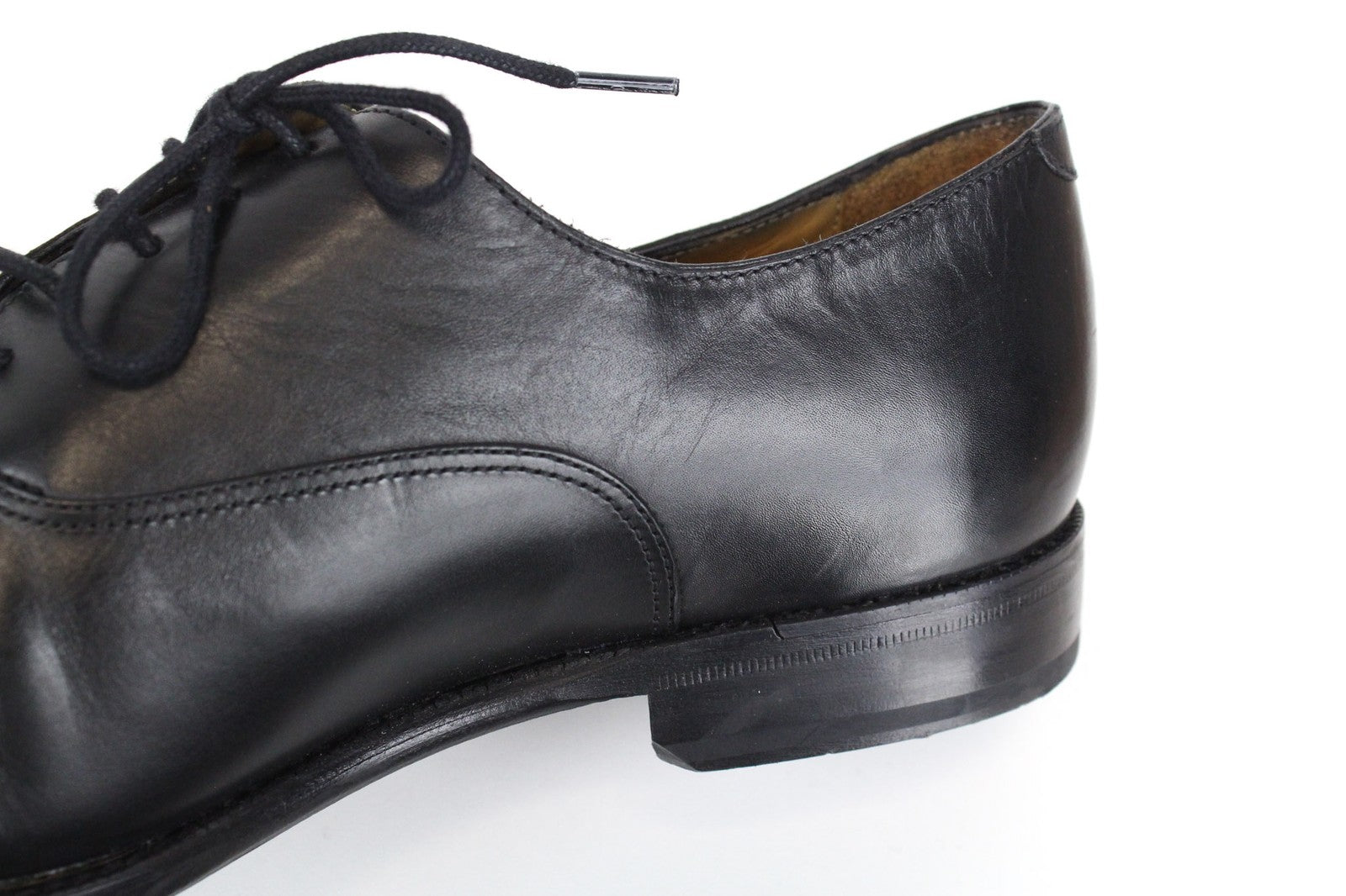 SUITSUPPLY Men's Formal Shoes EU40 Black Leather Lace-Up Classic Pair