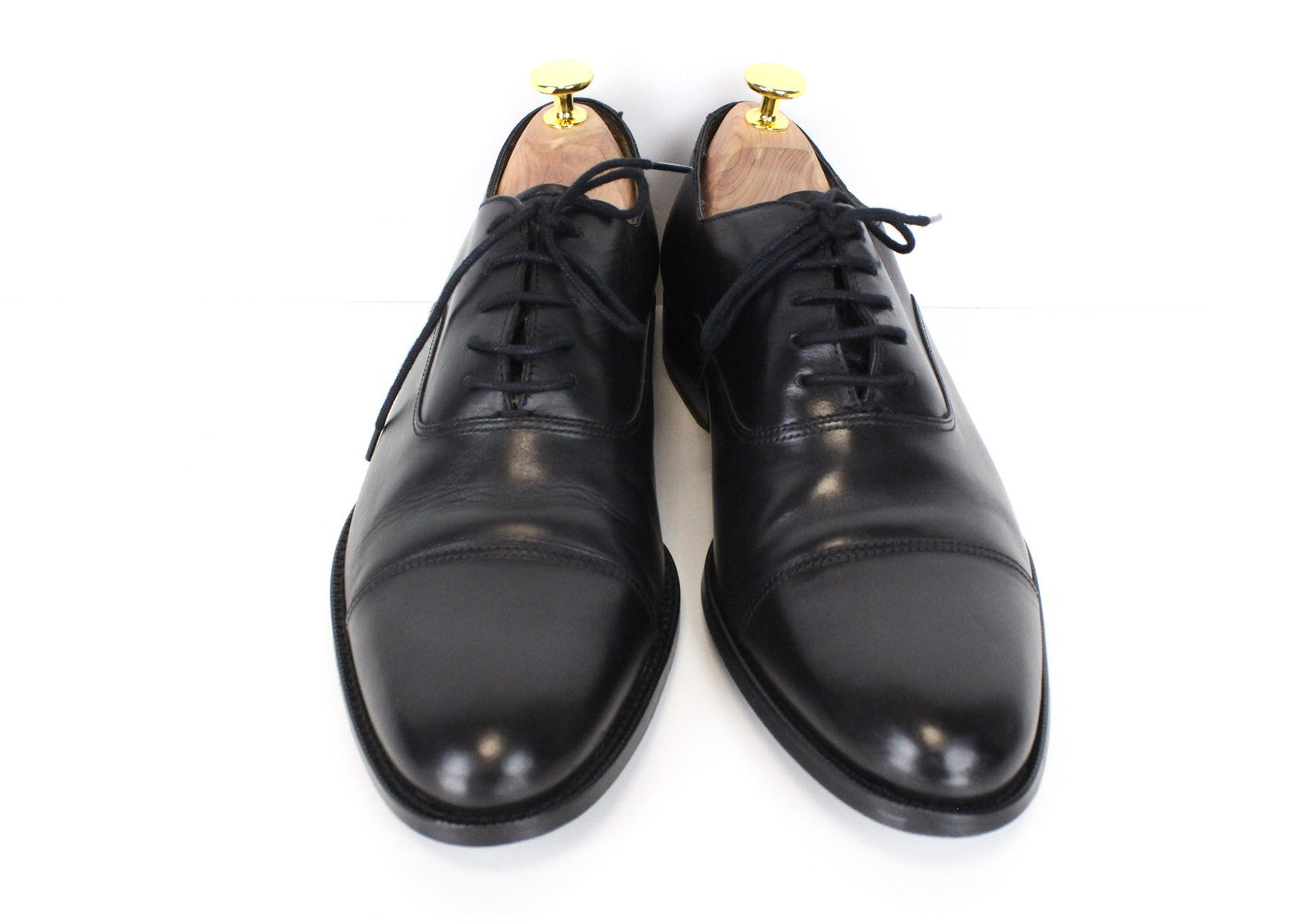 SUITSUPPLY Men's Formal Shoes EU40 Black Leather Lace-Up Classic Pair