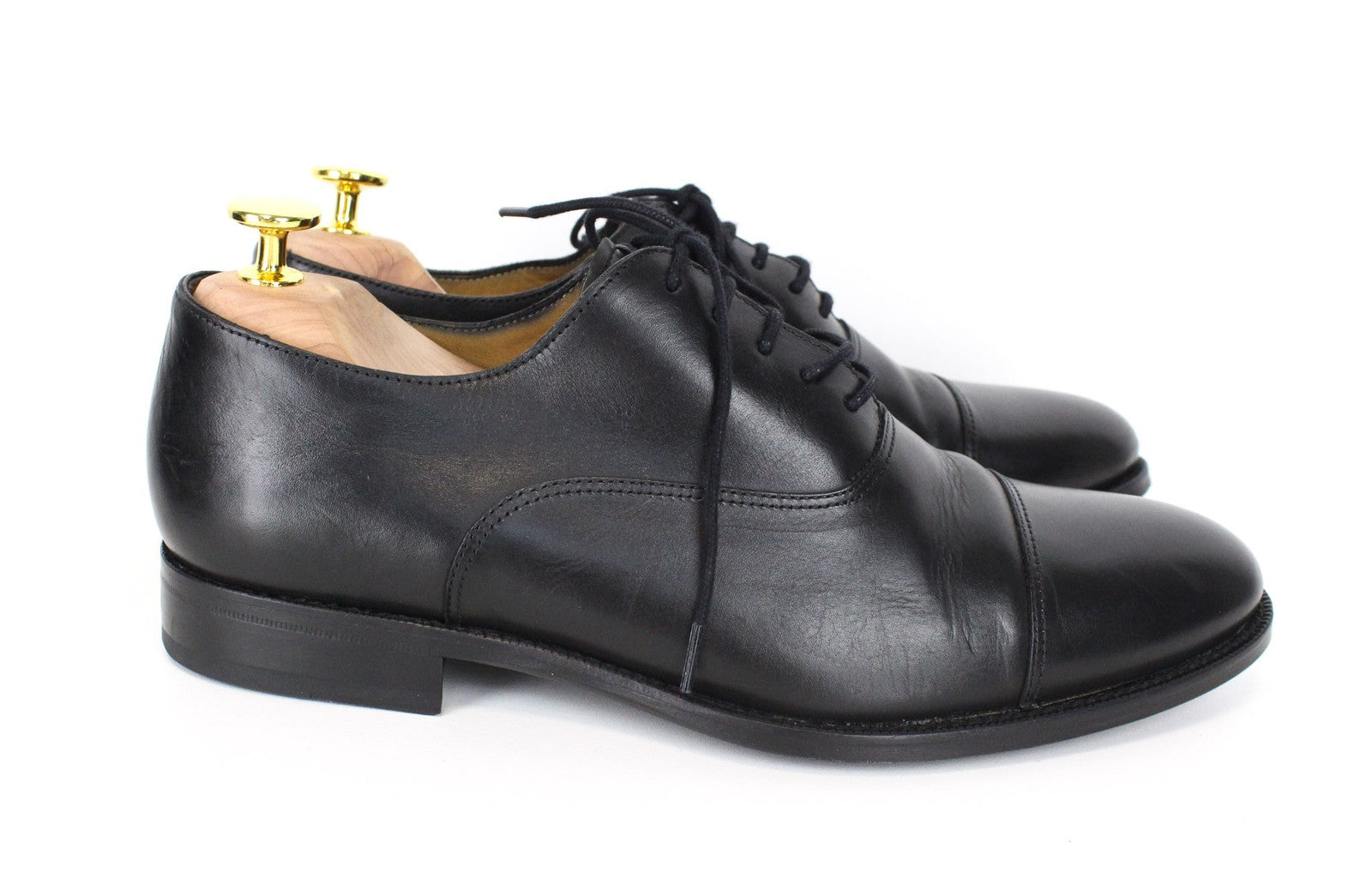 SUITSUPPLY Men's Formal Shoes EU40 Black Leather Lace-Up Classic Pair