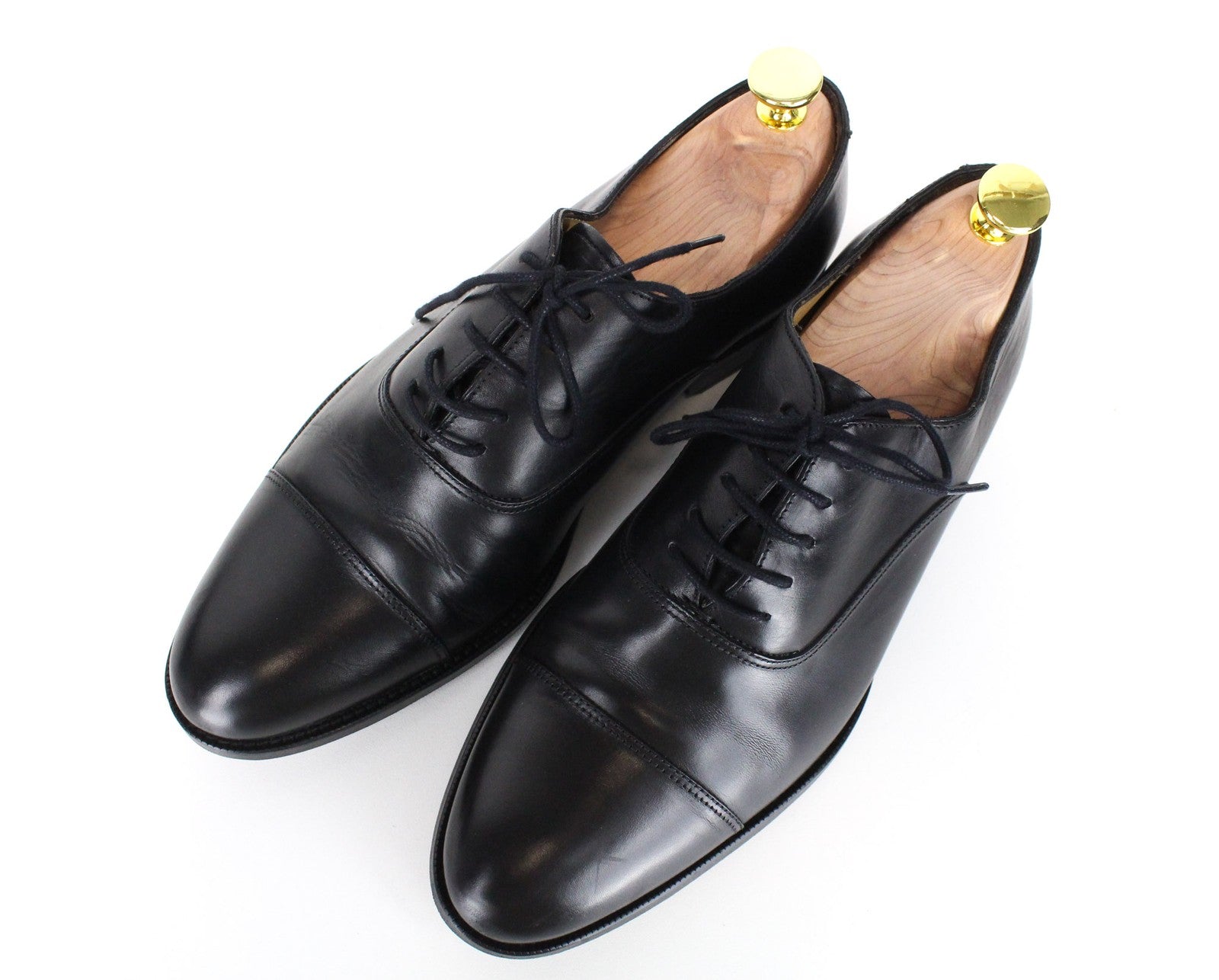 SUITSUPPLY Men's Formal Shoes EU40 Black Leather Lace-Up Classic Pair