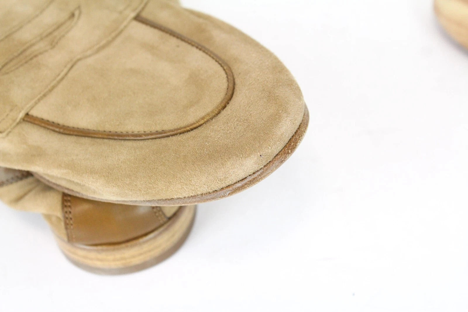 SUITSUPPLY Men's Shoes UK9 EU43 Light Brown Slip-On Loafers Suede Casual