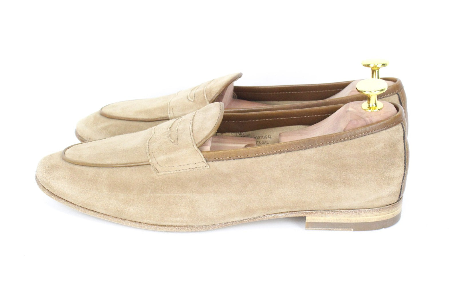 SUITSUPPLY Men's Shoes EU41 Light Brown Suede Slip-On Dress Loafers