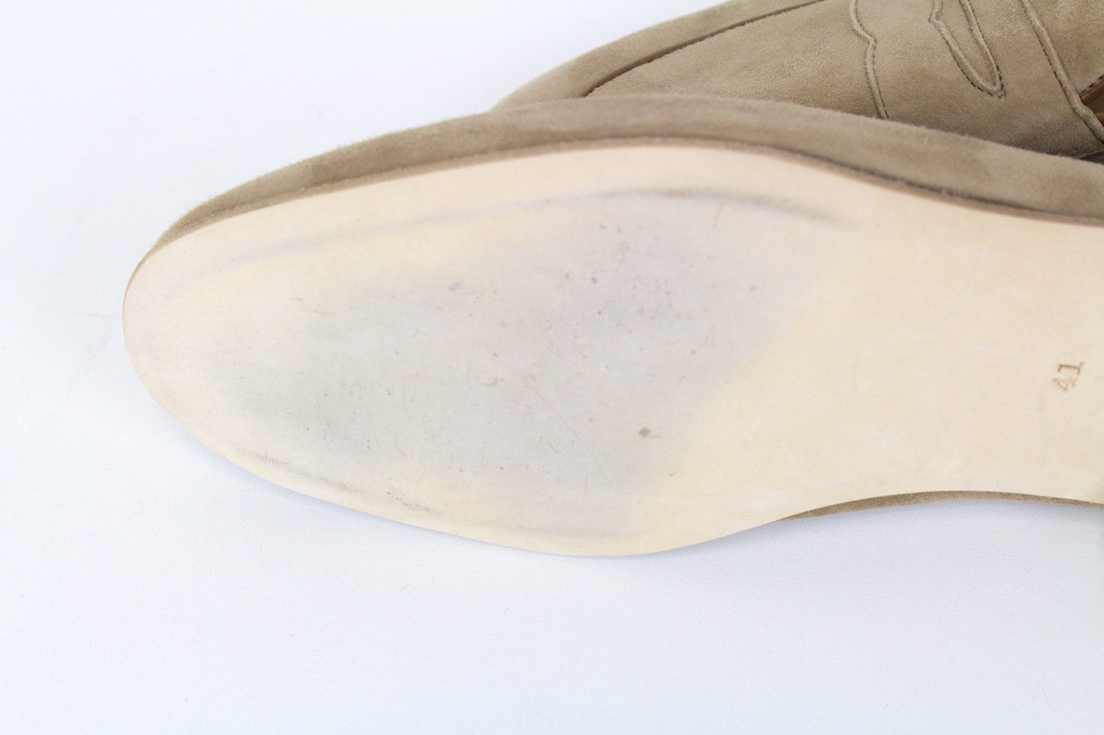 SUITSUPPLY Men's Shoes EU41 Light Brown Suede Slip-On Dress Loafers